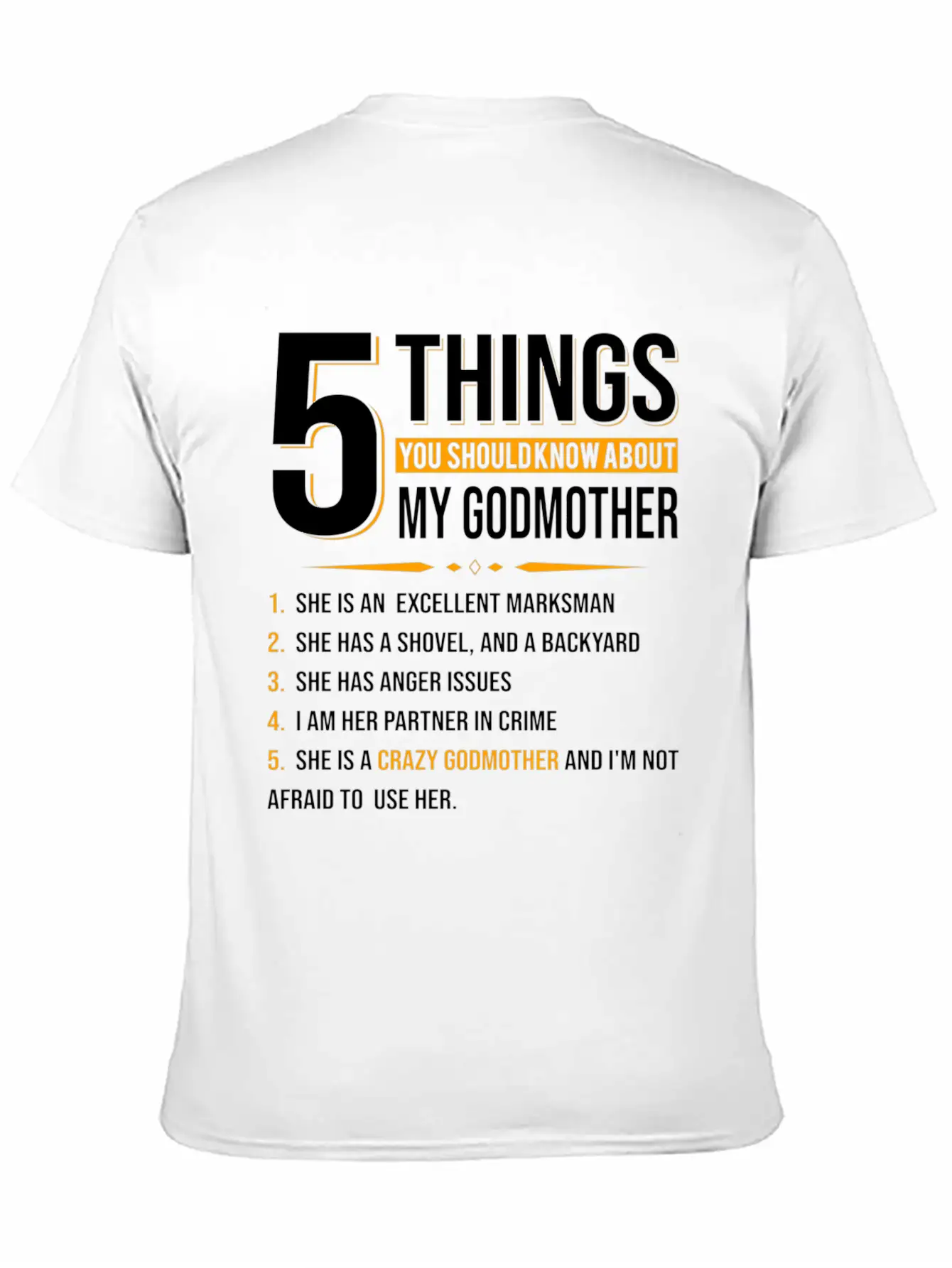 5 Things You Should Know About My Godmother Casual Graphic T-Shirt – Simple And Comfortable Daily Wear