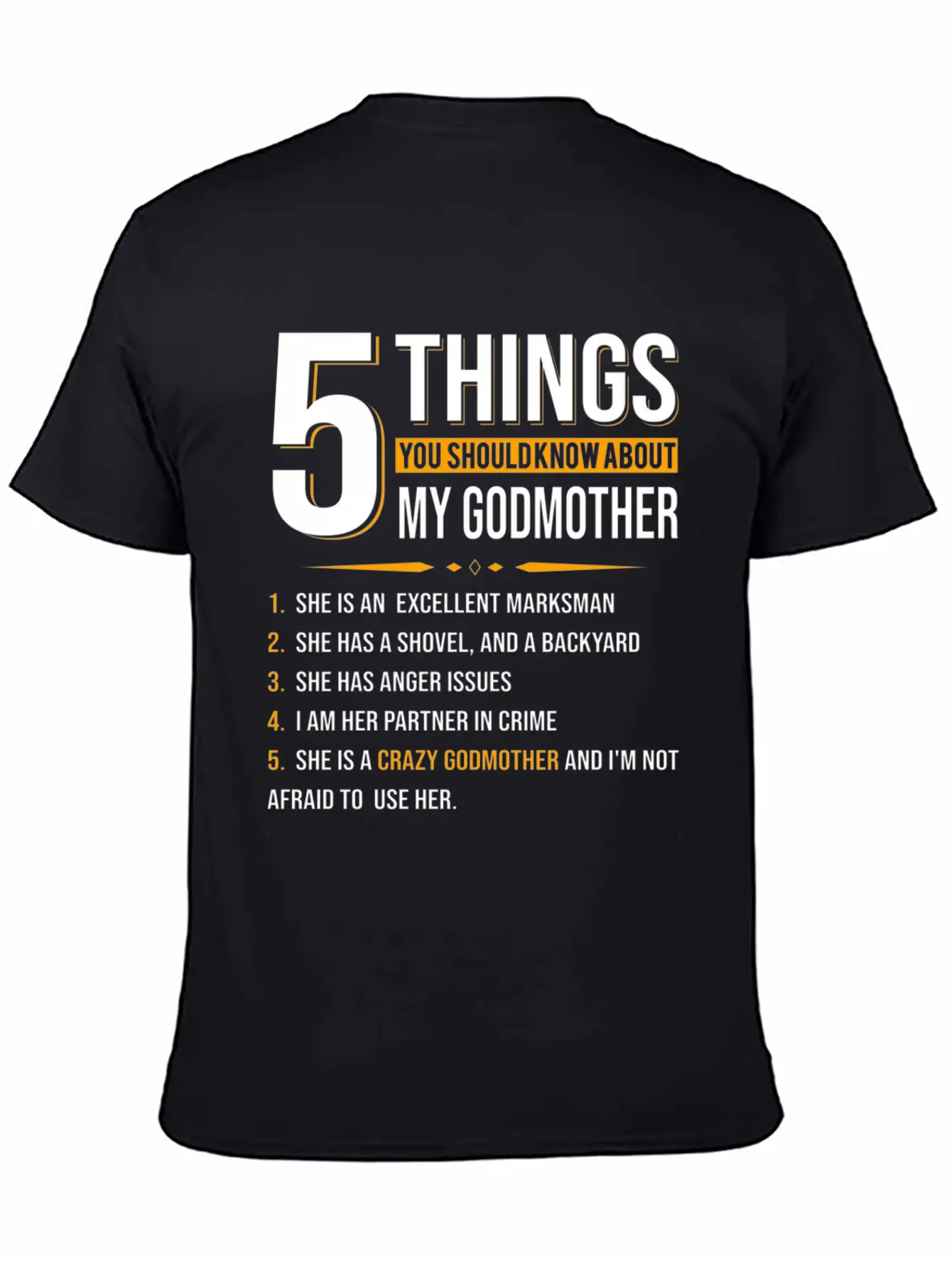 5 Things You Should Know About My Godmother Casual Graphic T-Shirt – Simple And Comfortable Daily Wear