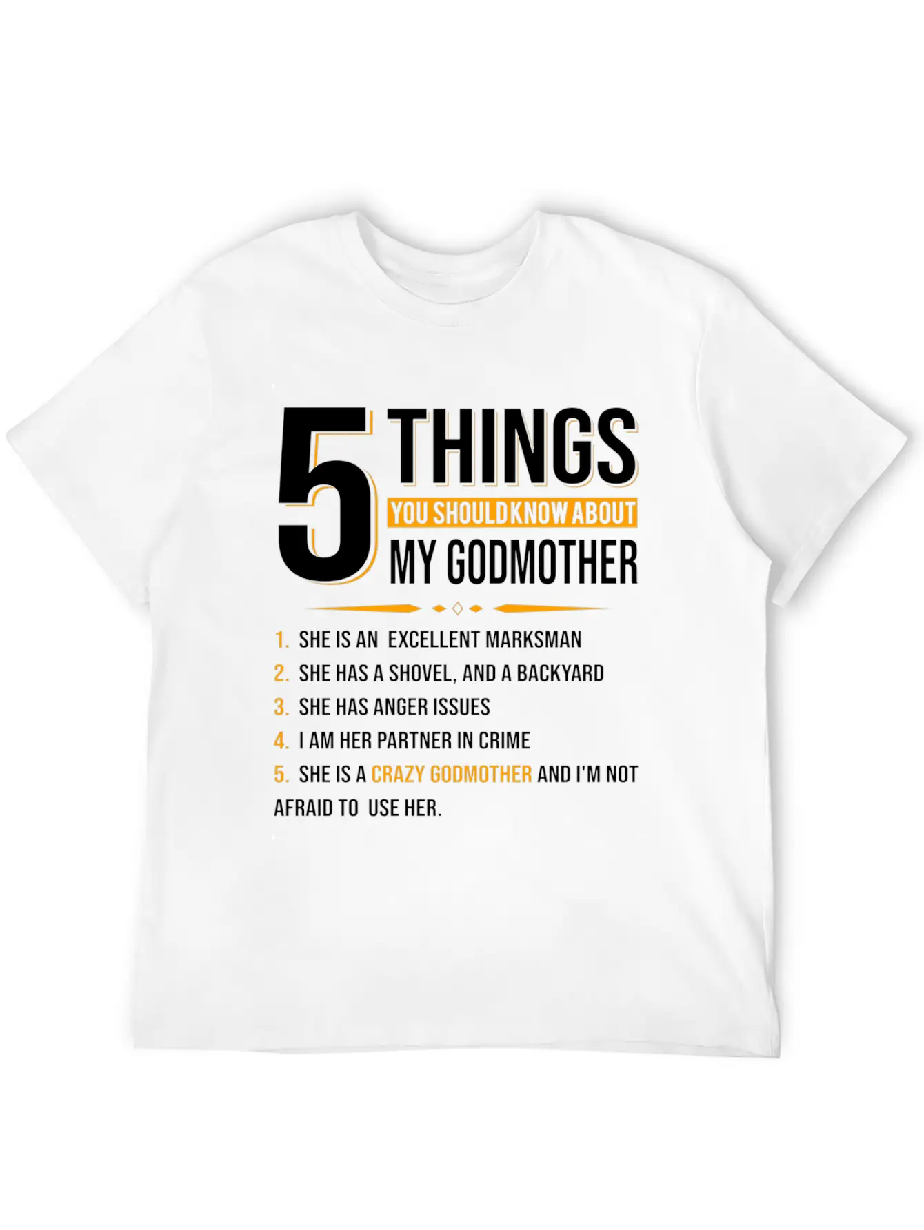 5 Things You Should Know About My Godmother Casual Graphic T-Shirt – Simple And Comfortable Daily Wear