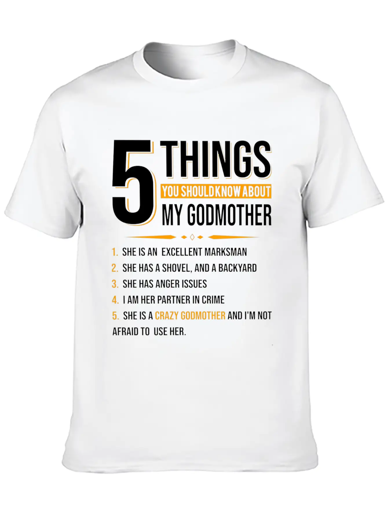 5 Things You Should Know About My Godmother Casual Graphic T-Shirt – Simple And Comfortable Daily Wear