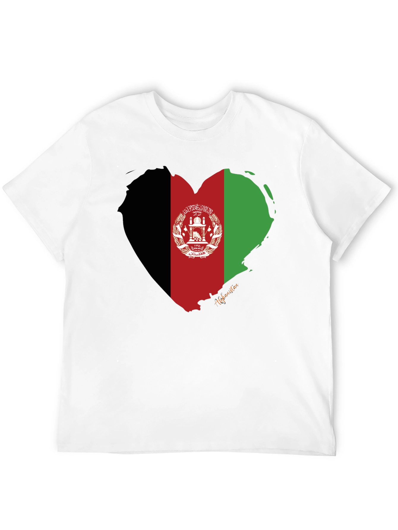 Afghanistan Flag Heart T-Shirt