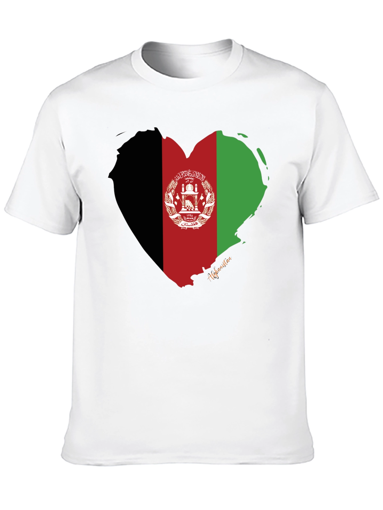 Afghanistan Flag Heart T-Shirt