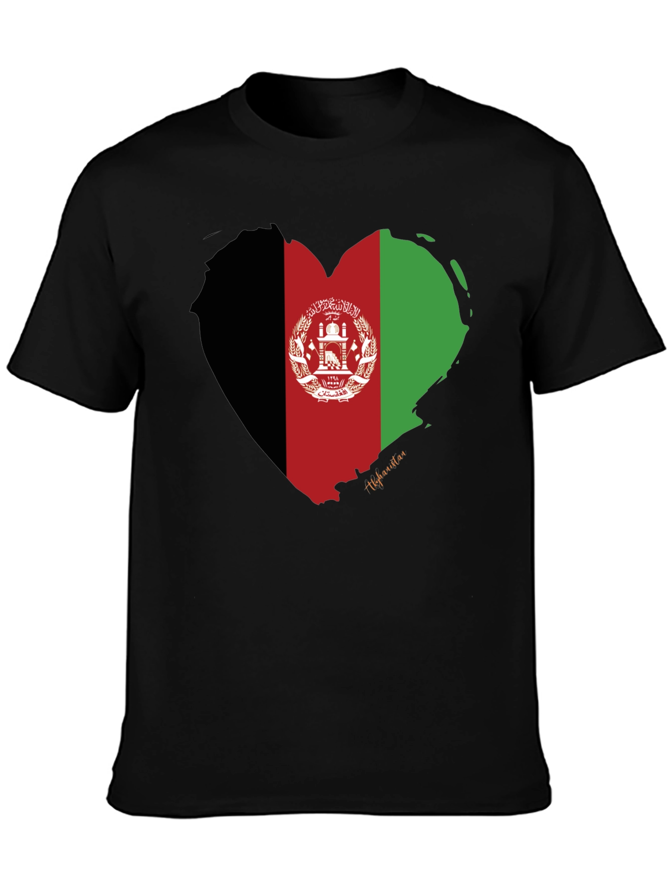 Afghanistan Flag Heart T-Shirt
