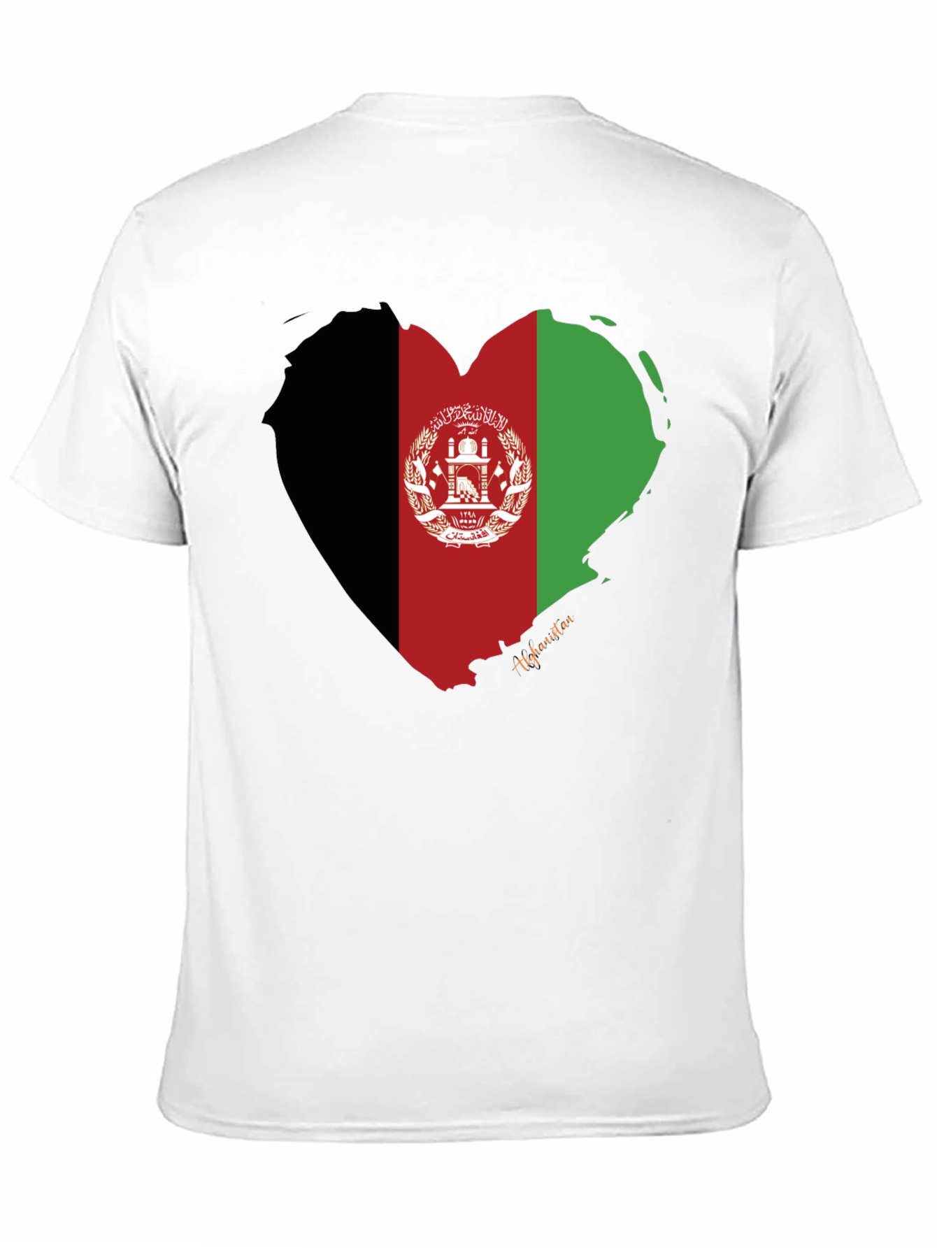 Afghanistan Flag Heart T-Shirt