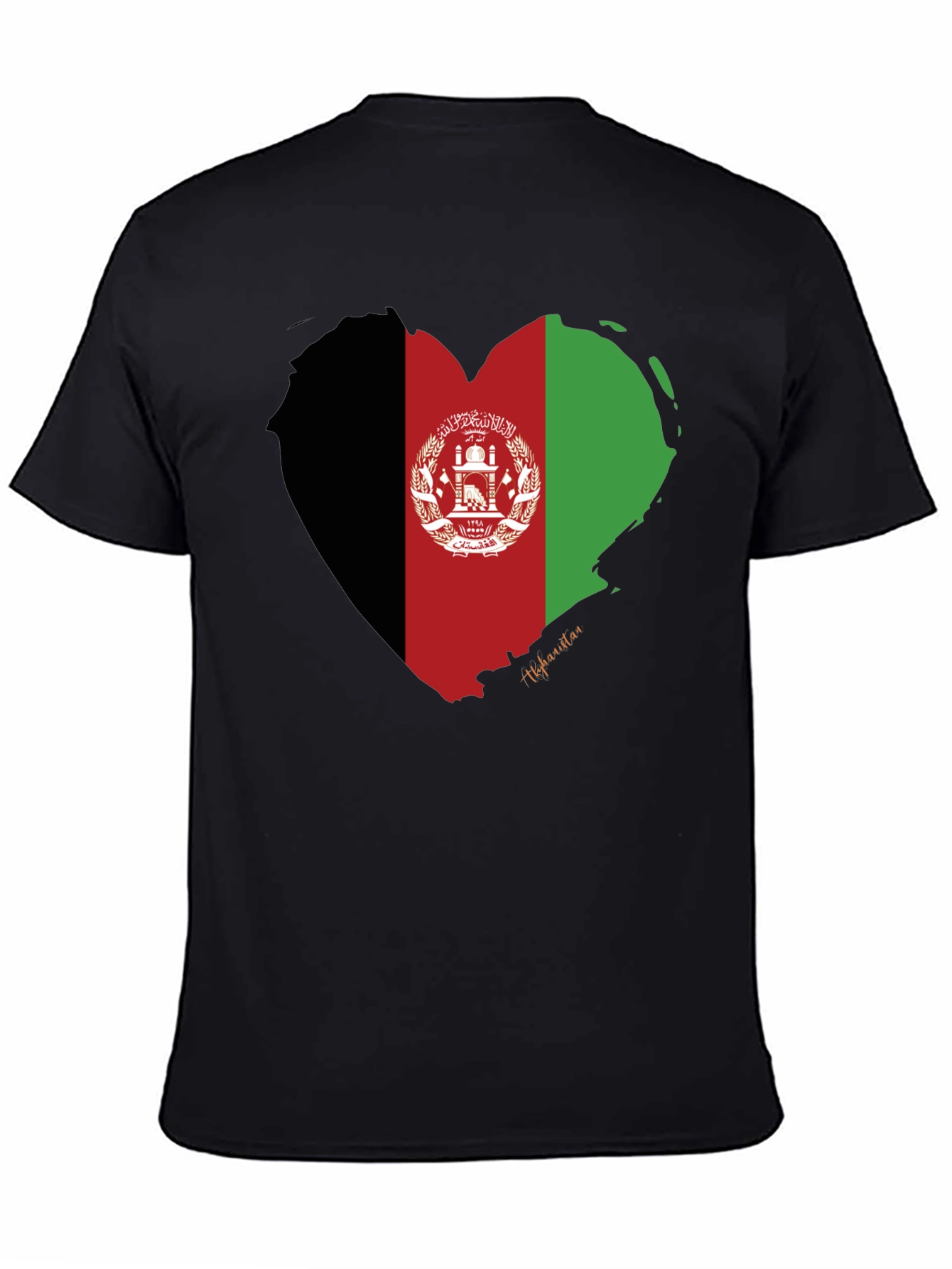 Afghanistan Flag Heart T-Shirt