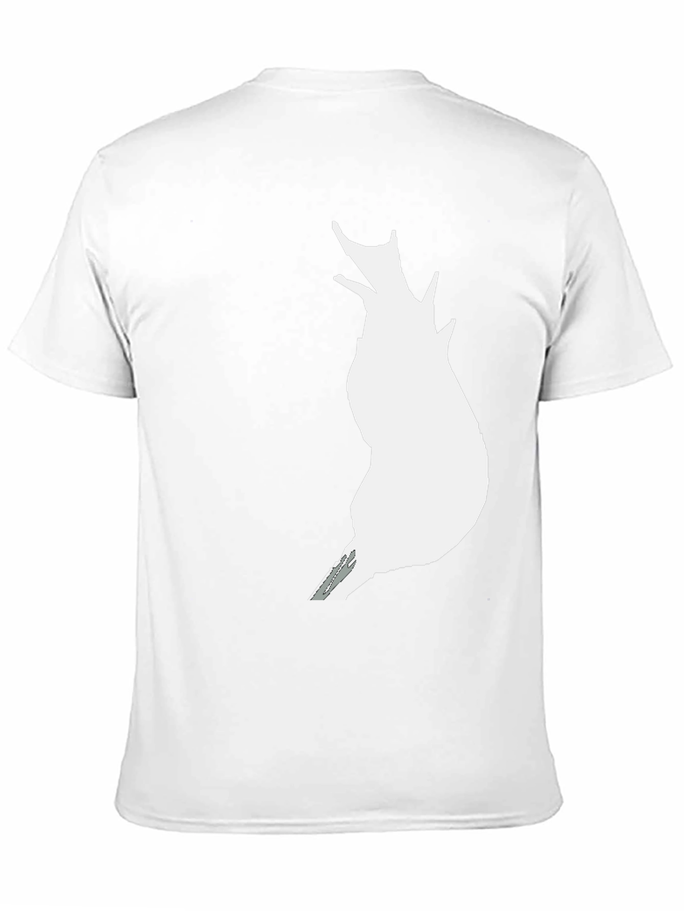 Abstract White Print Black T-Shirt