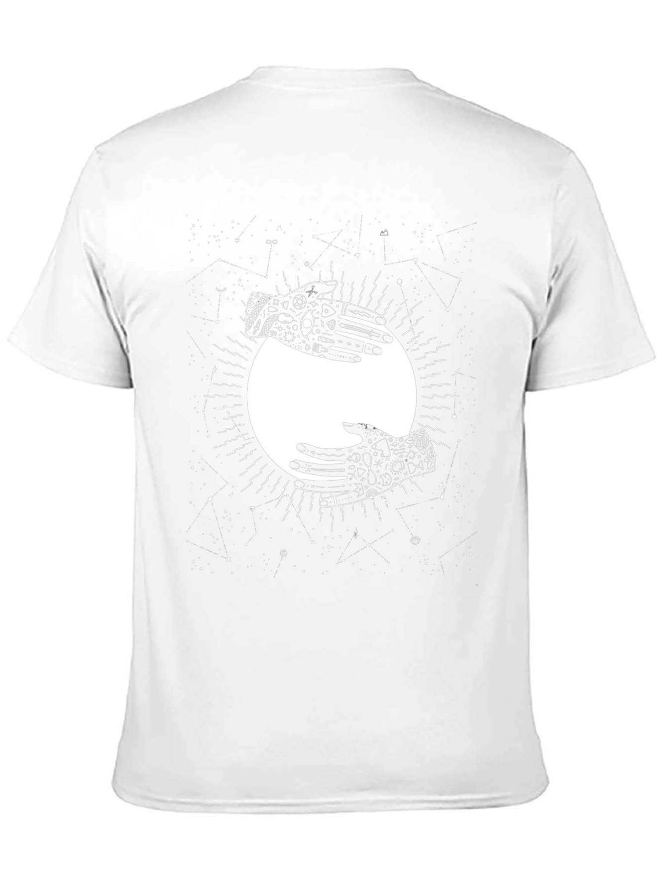 Yin Yang Hands Graphic Tee - Celestial Comfort