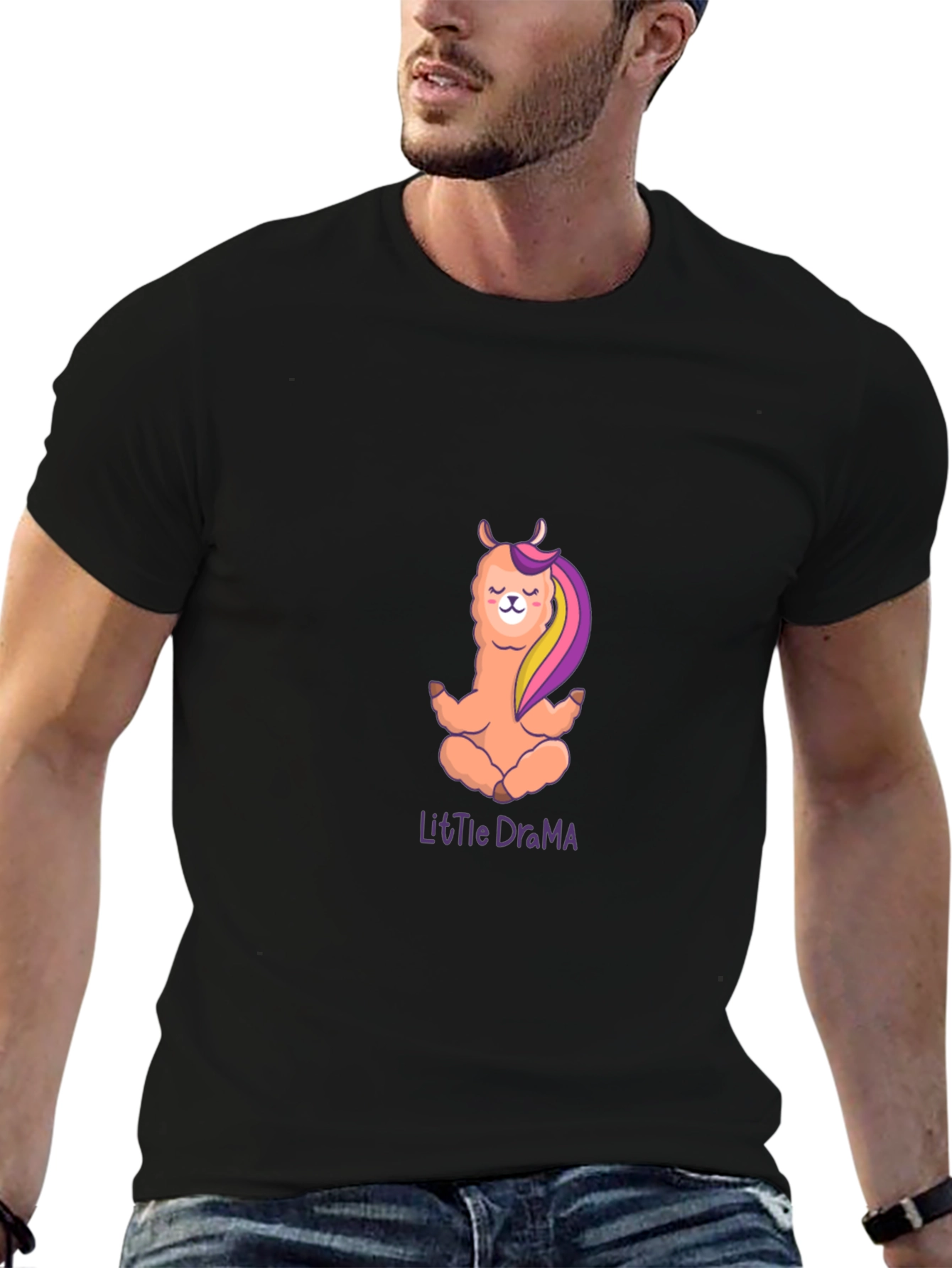 Zen Llama T-Shirt - Little Drama Design