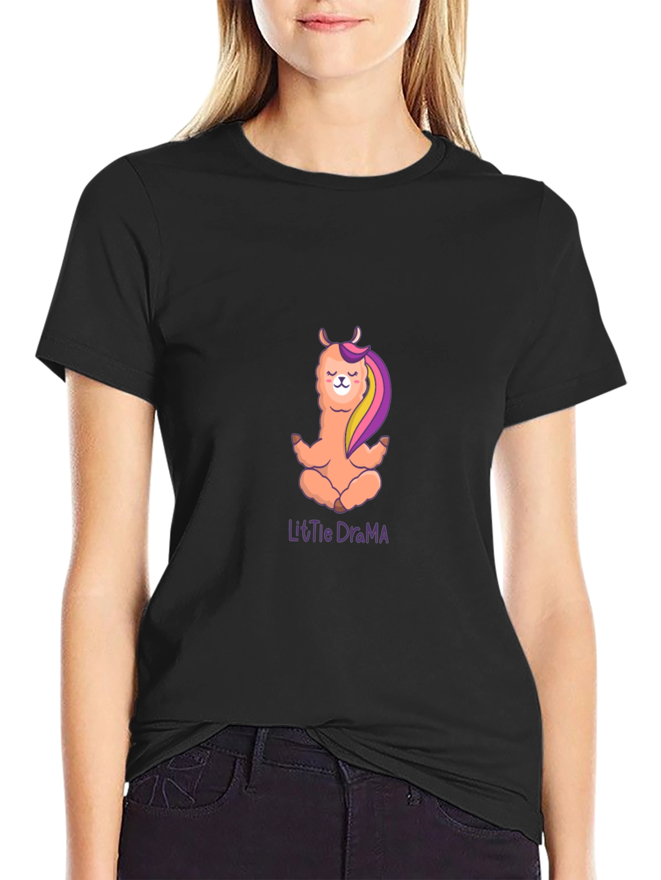 Zen Llama T-Shirt - Little Drama Design