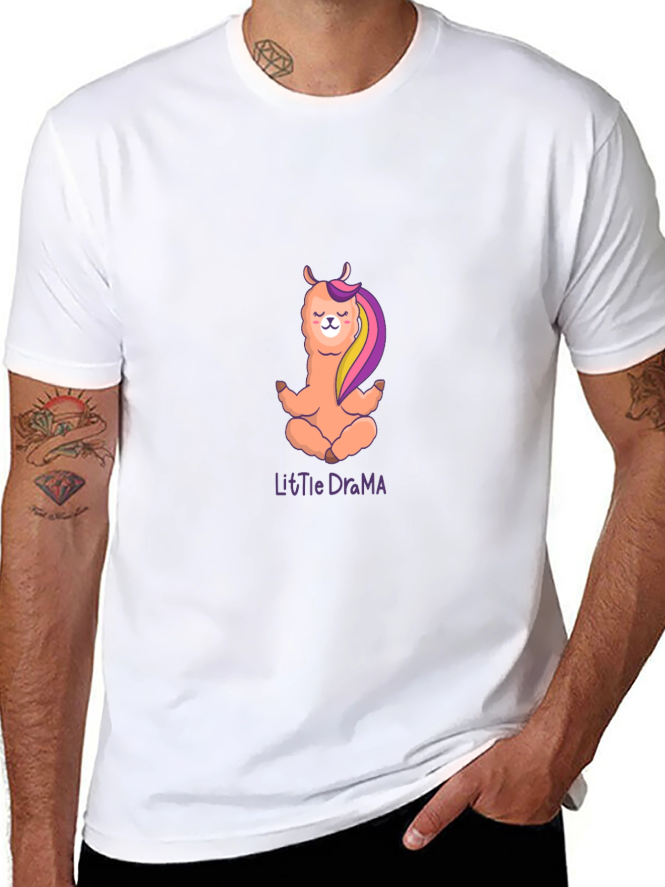 Zen Llama T-Shirt - Little Drama Design