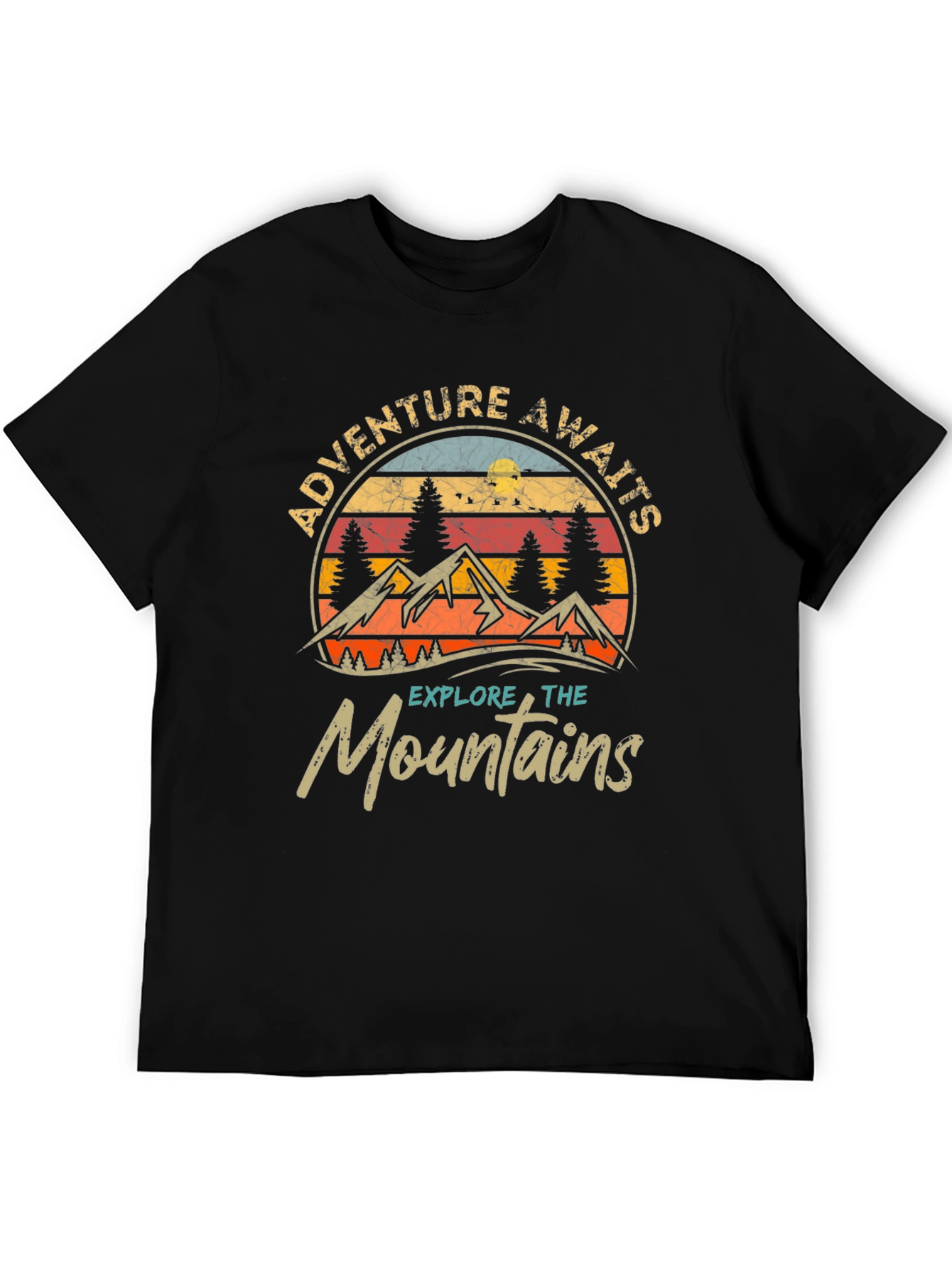 Adventure Awaits Graphic Tee - Explore the Mountains!