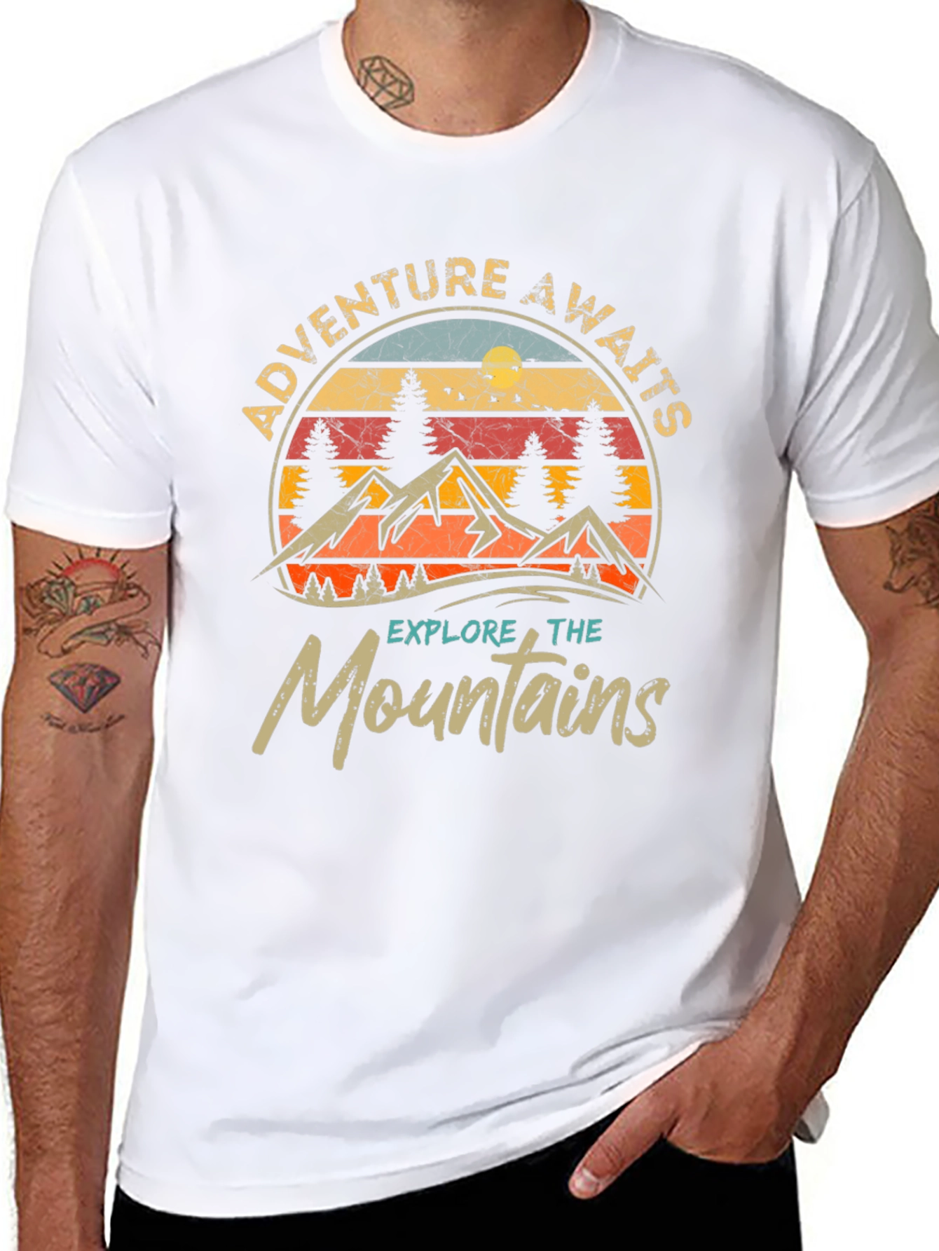Adventure Awaits Graphic Tee - Explore the Mountains!