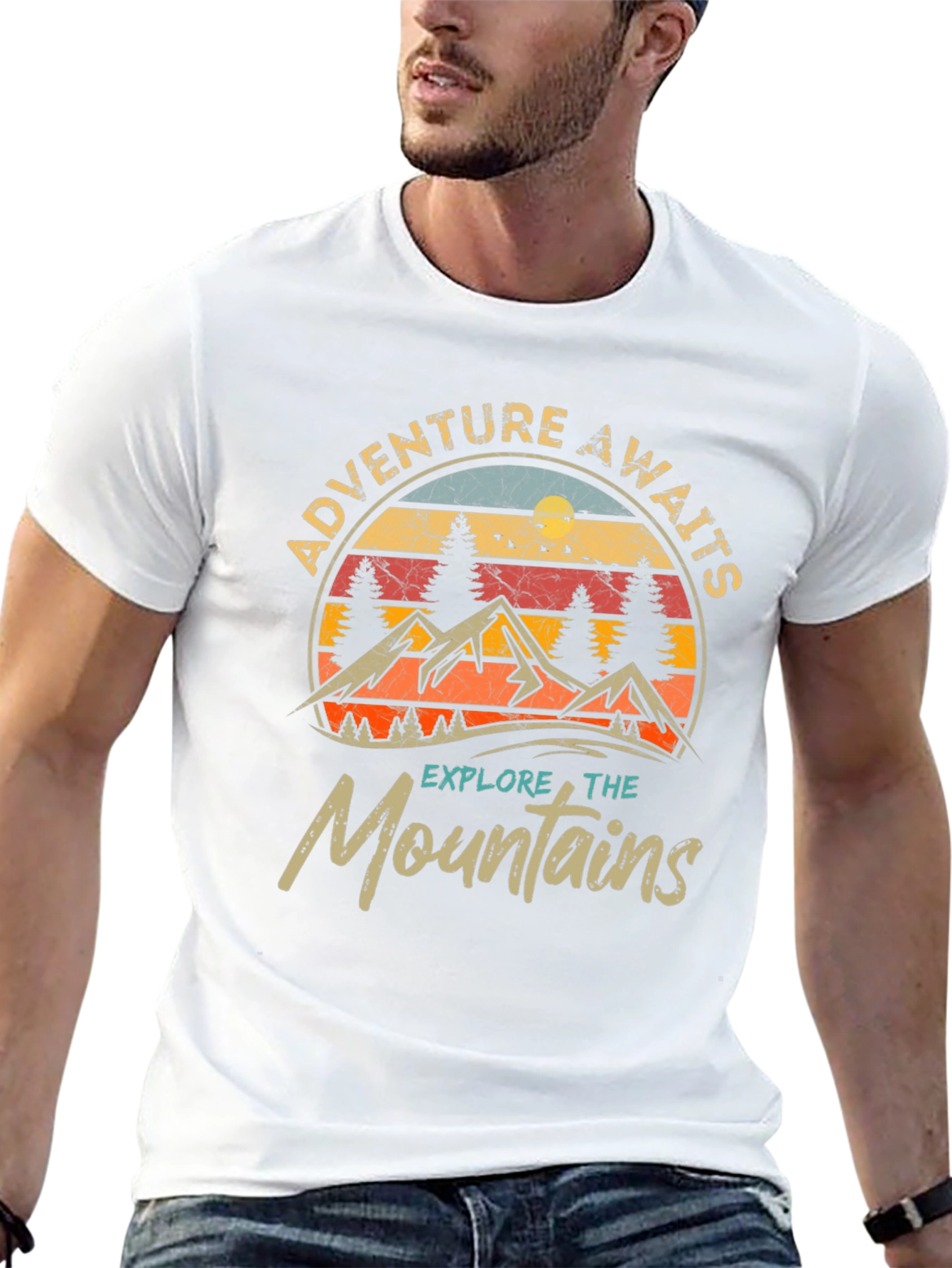 Adventure Awaits Graphic Tee - Explore the Mountains!