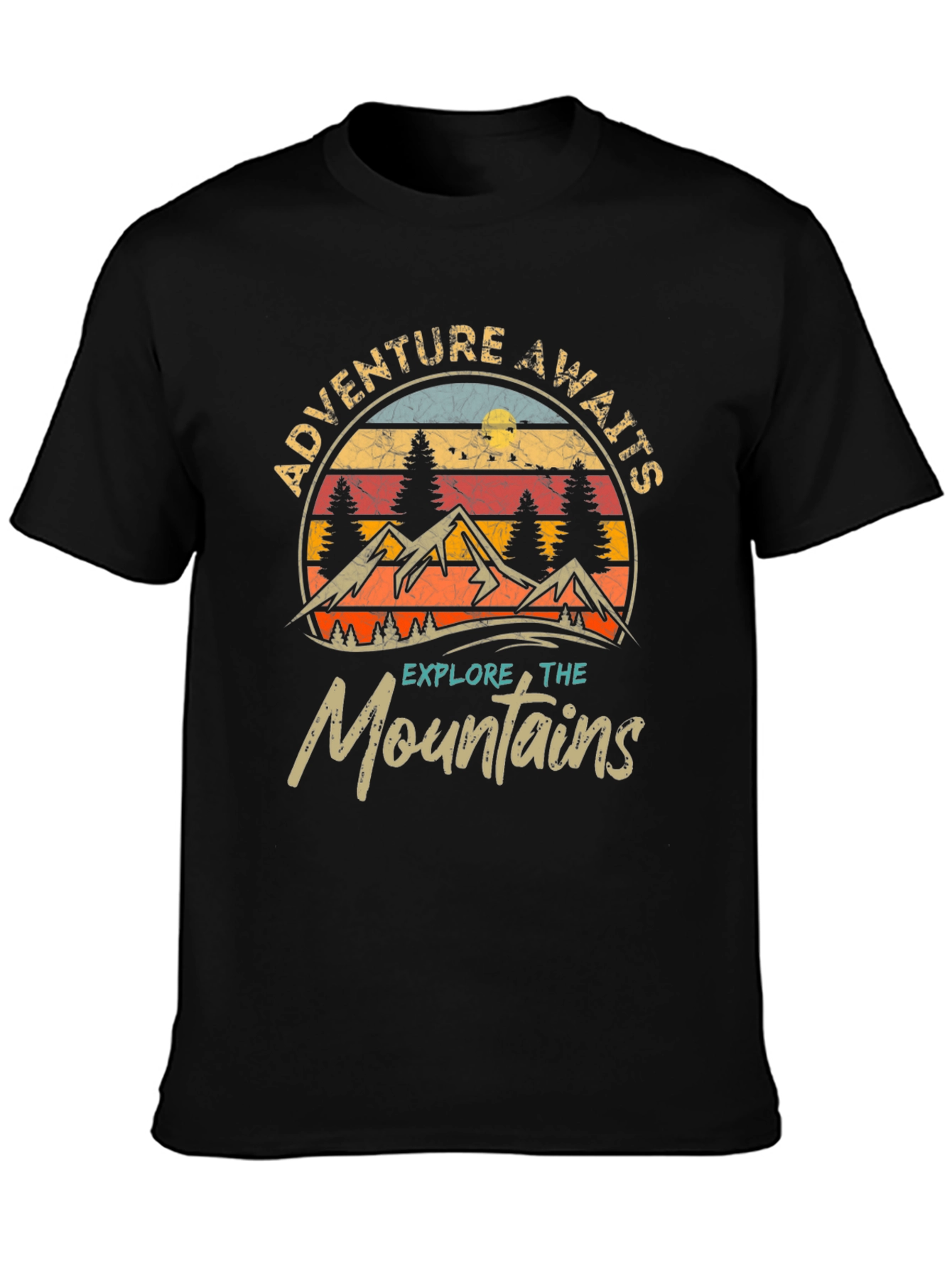 Adventure Awaits Graphic Tee - Explore the Mountains!