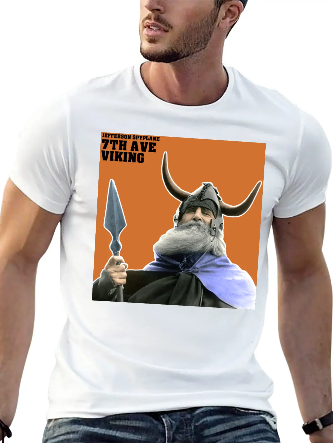 7th Ave Viking - Sticker Casual Graphic T-Shirt – Simple And Comfortable Daily Wear