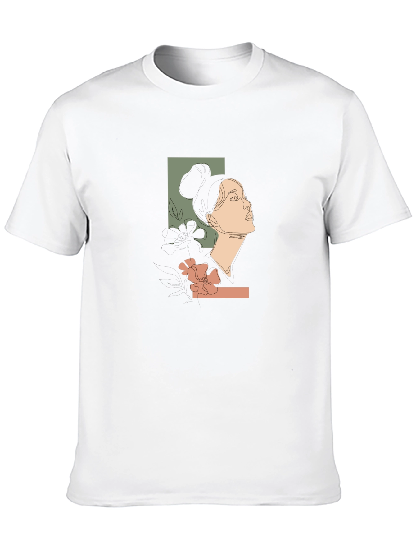 Abstract Woman Graphic Print Black T-Shirt