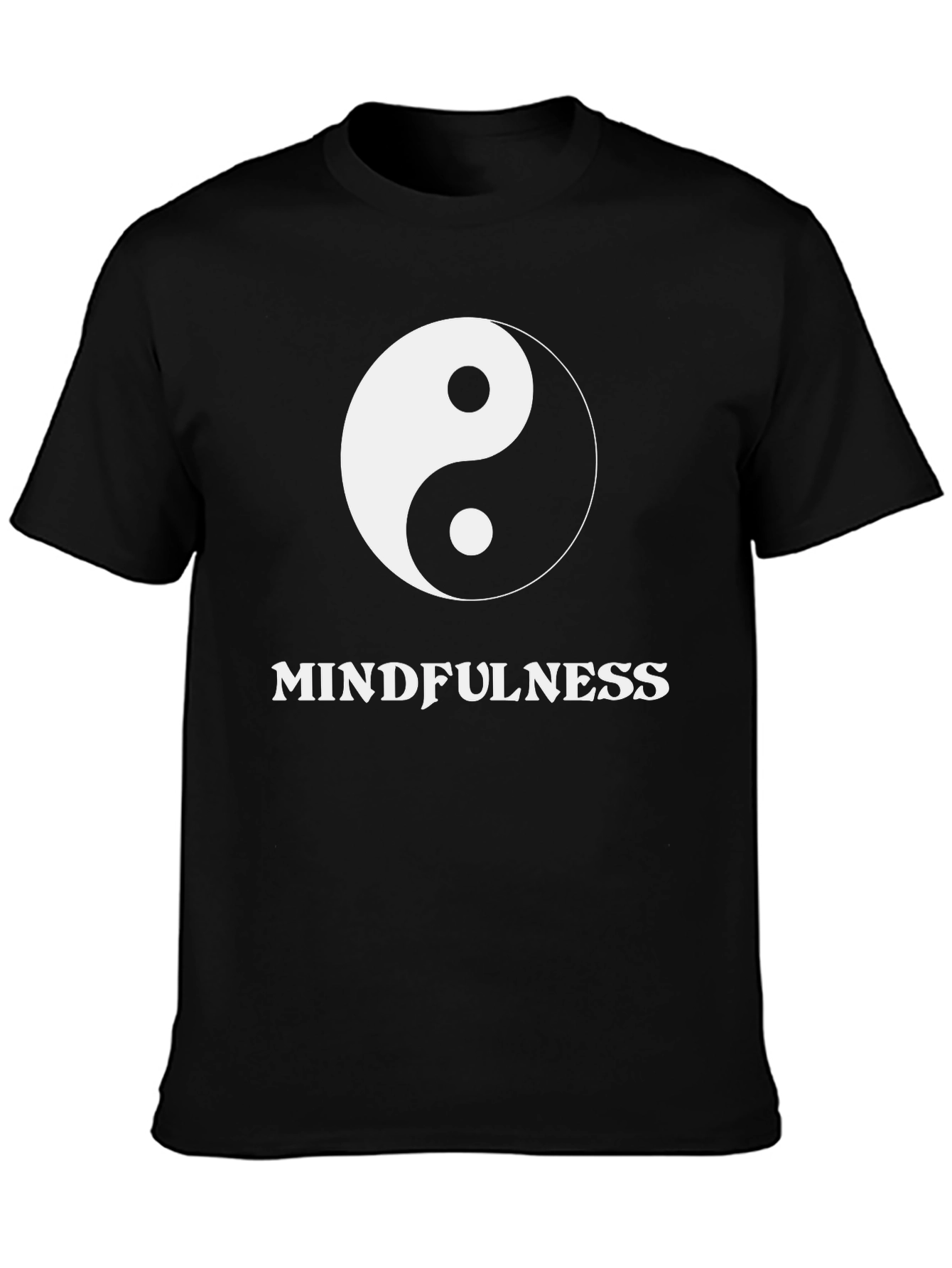 Yin Yang Mindfulness Black T-Shirt