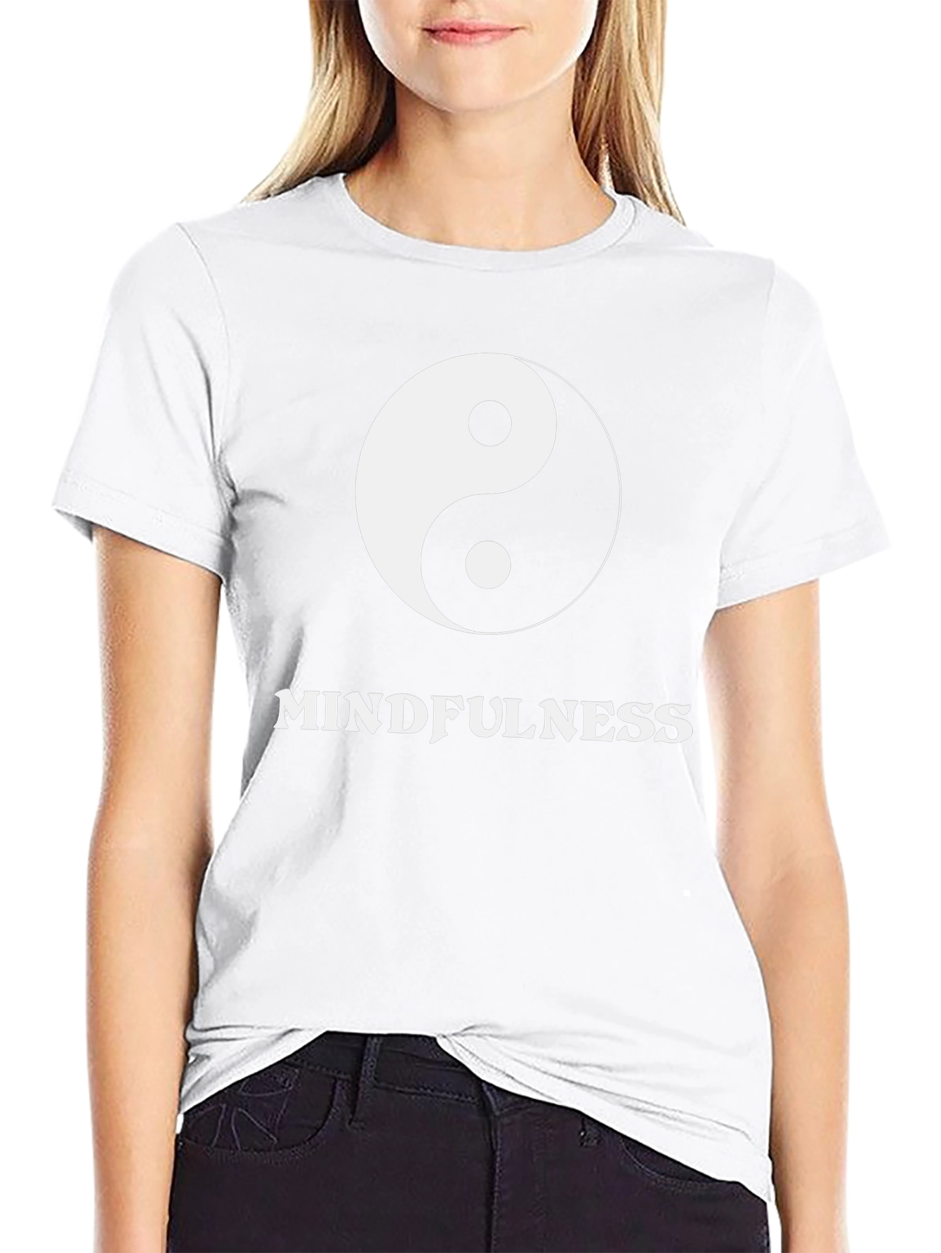 Yin Yang Mindfulness Black T-Shirt