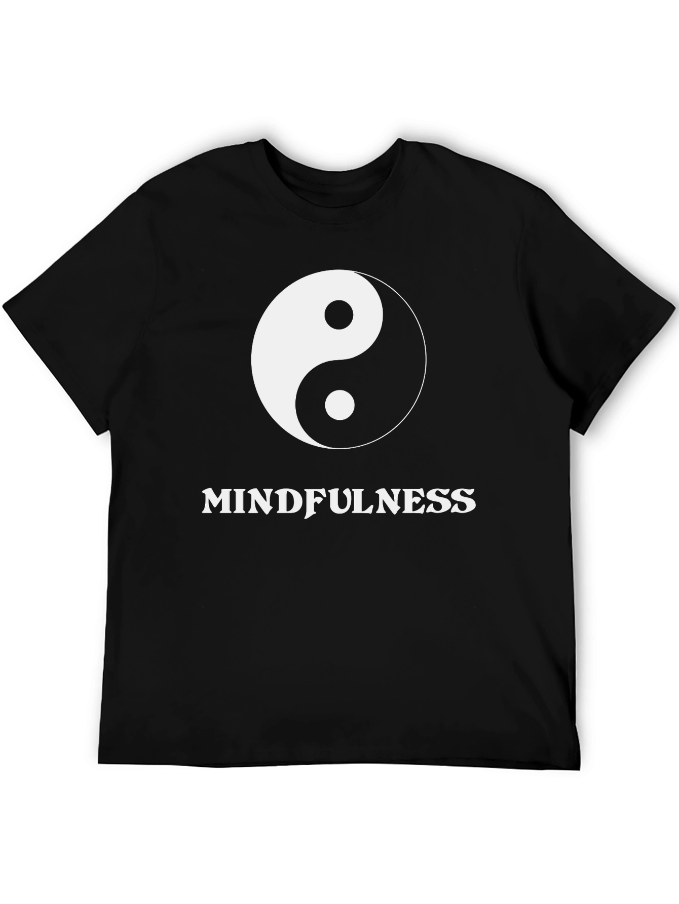 Yin Yang Mindfulness Black T-Shirt