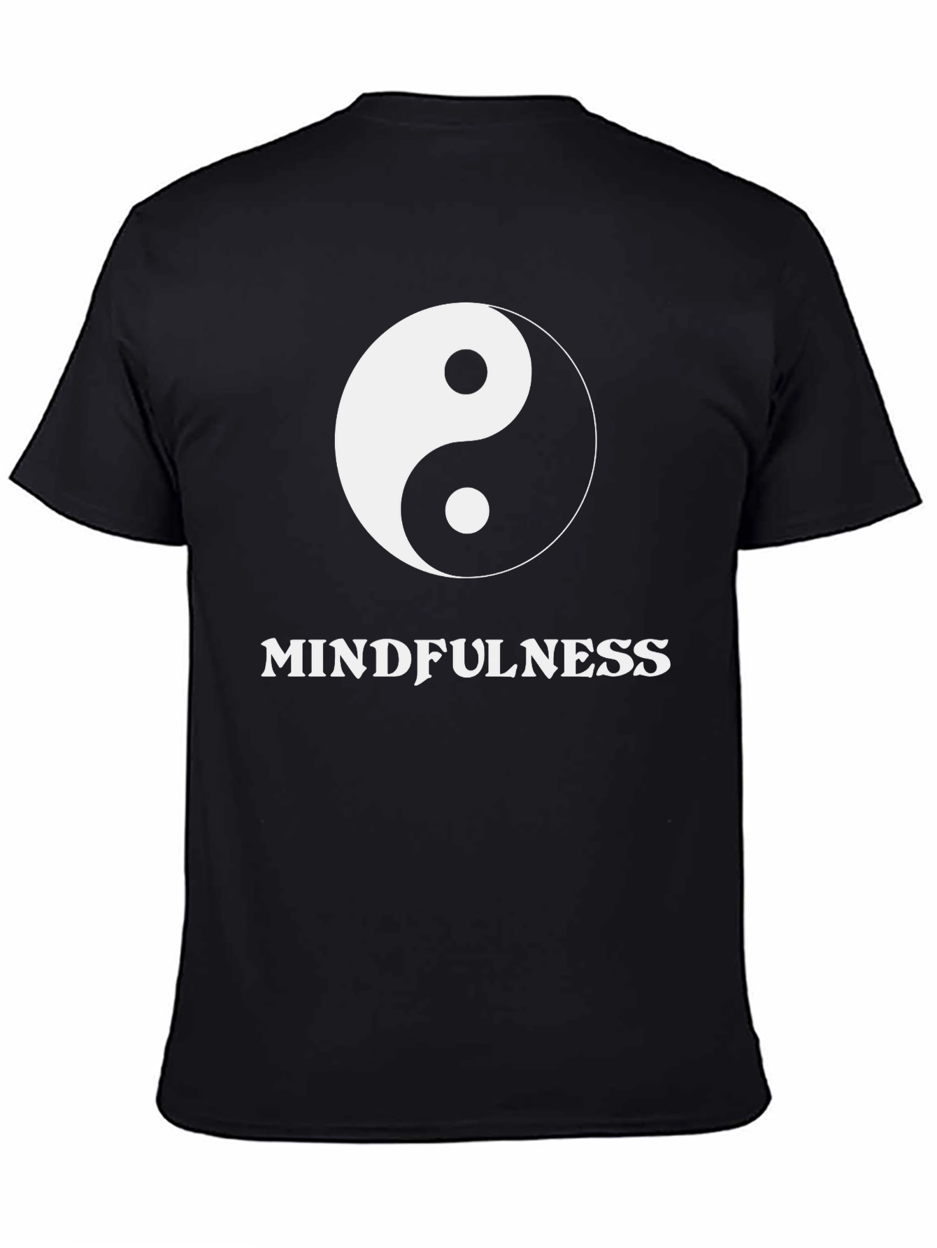 Yin Yang Mindfulness Black T-Shirt