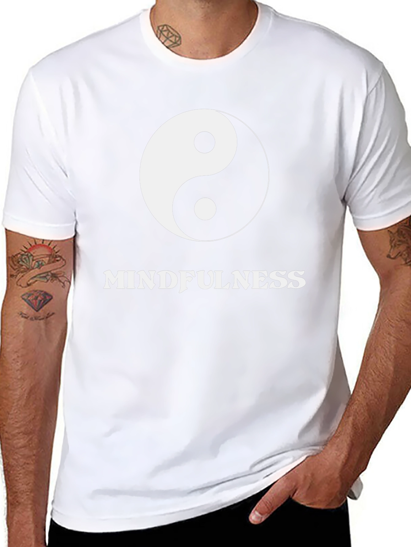 Yin Yang Mindfulness Black T-Shirt