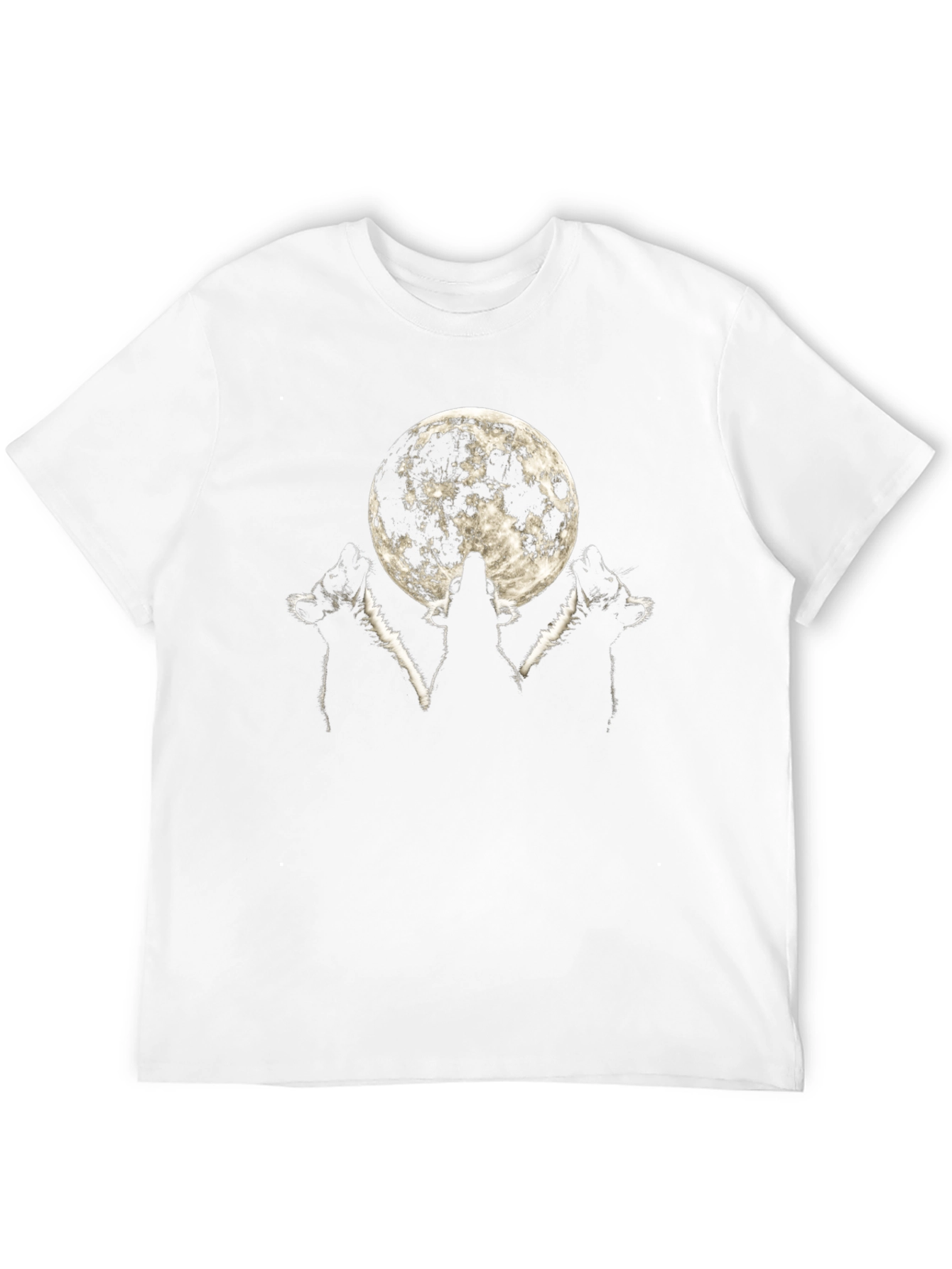 Wolf Moon Graphic Tee - Black Cotton T-Shirt