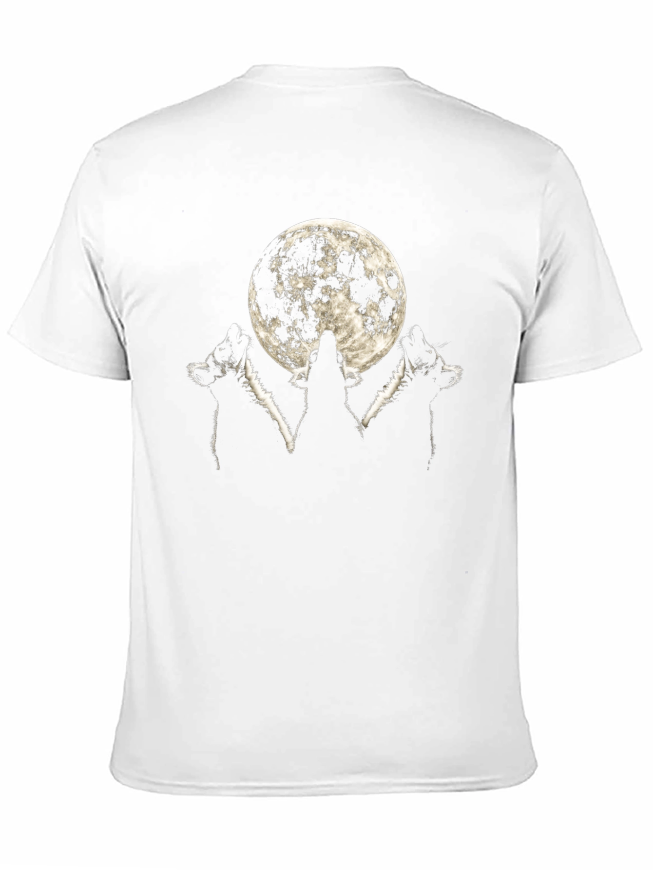 Wolf Moon Graphic Tee - Black Cotton T-Shirt