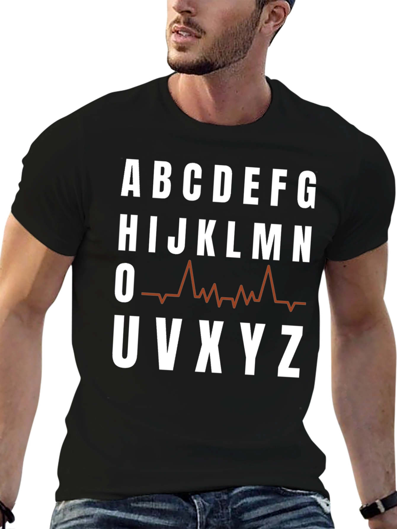 Alphabet ECG T-Shirt - Funny Medical Tee