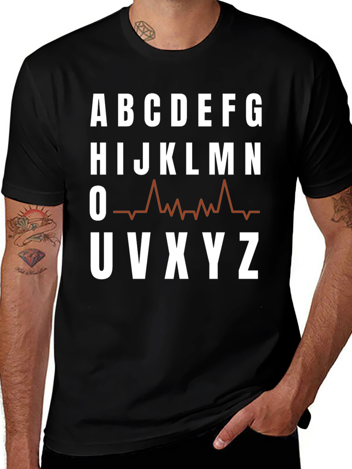 Alphabet ECG T-Shirt - Funny Medical Tee