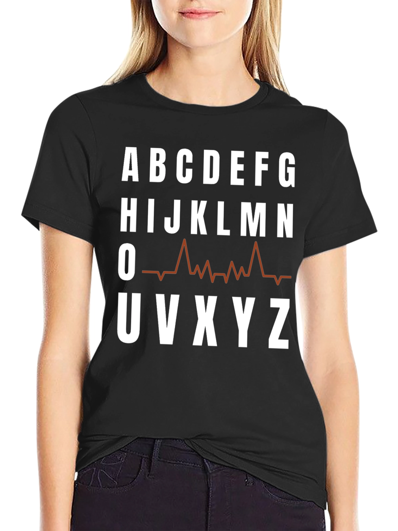 Alphabet ECG T-Shirt - Funny Medical Tee