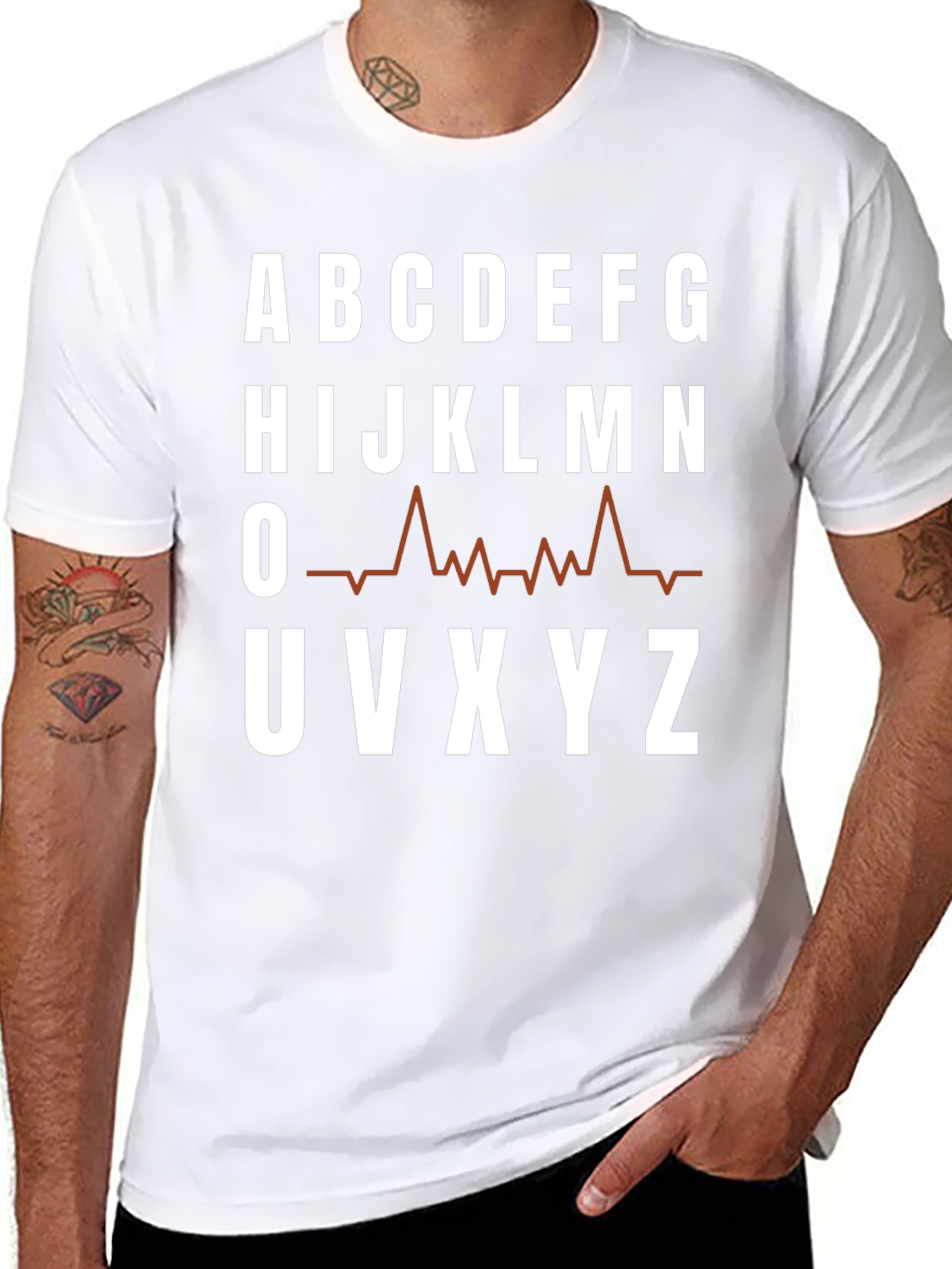 Alphabet ECG T-Shirt - Funny Medical Tee