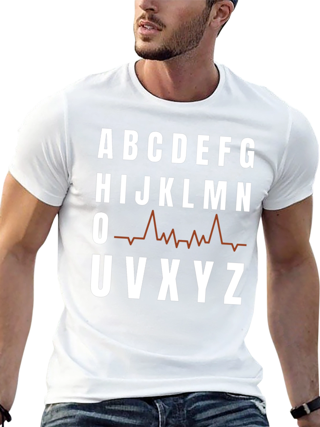Alphabet ECG T-Shirt - Funny Medical Tee
