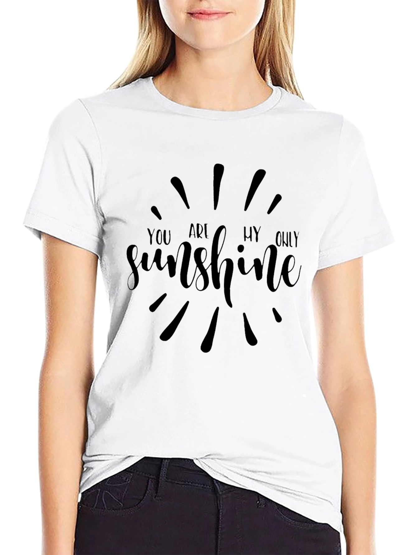 You Are My Sunshine Graphic Tee - Black