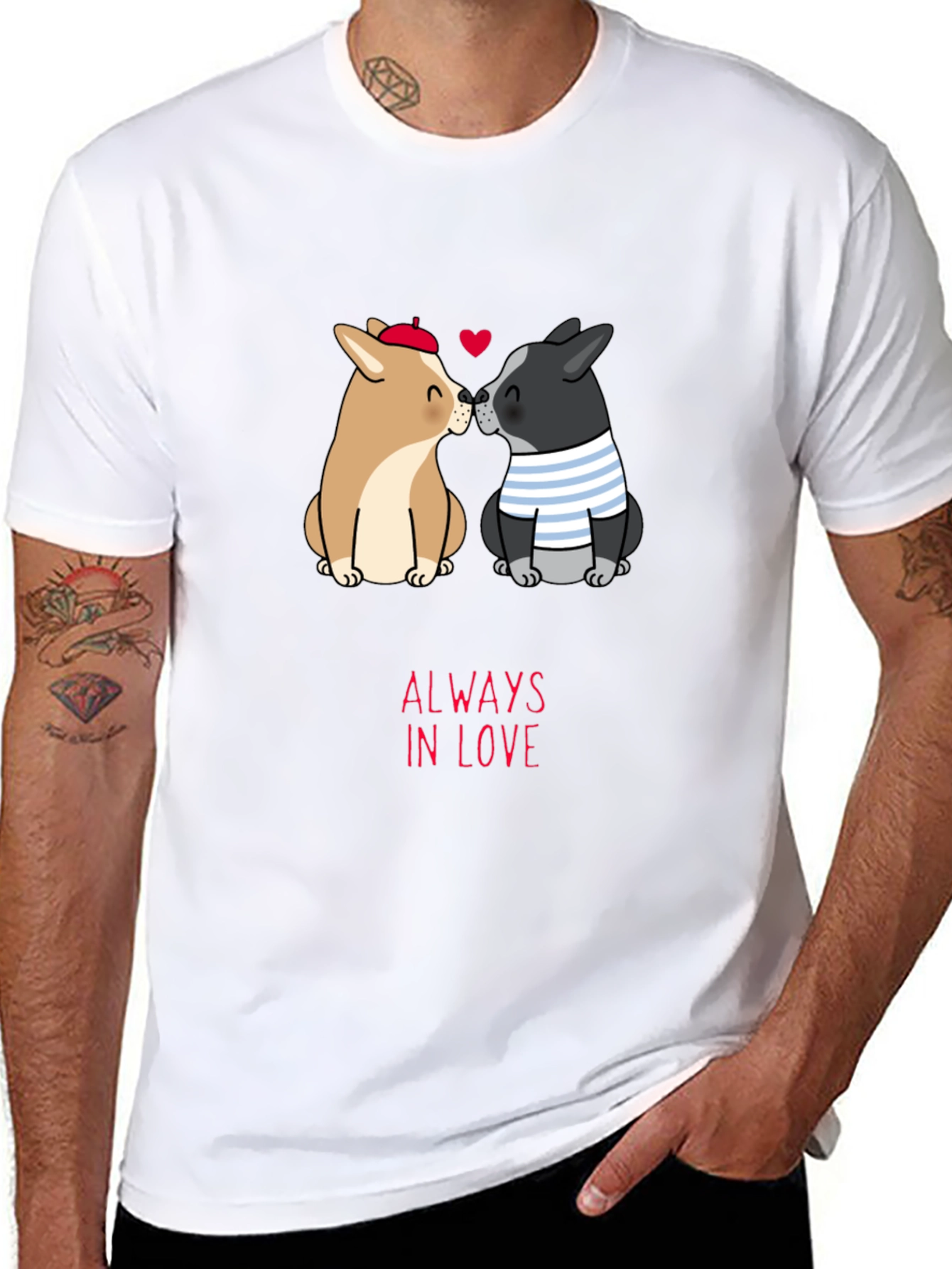 Always In Love Pet Cartoon Graphic Tee
