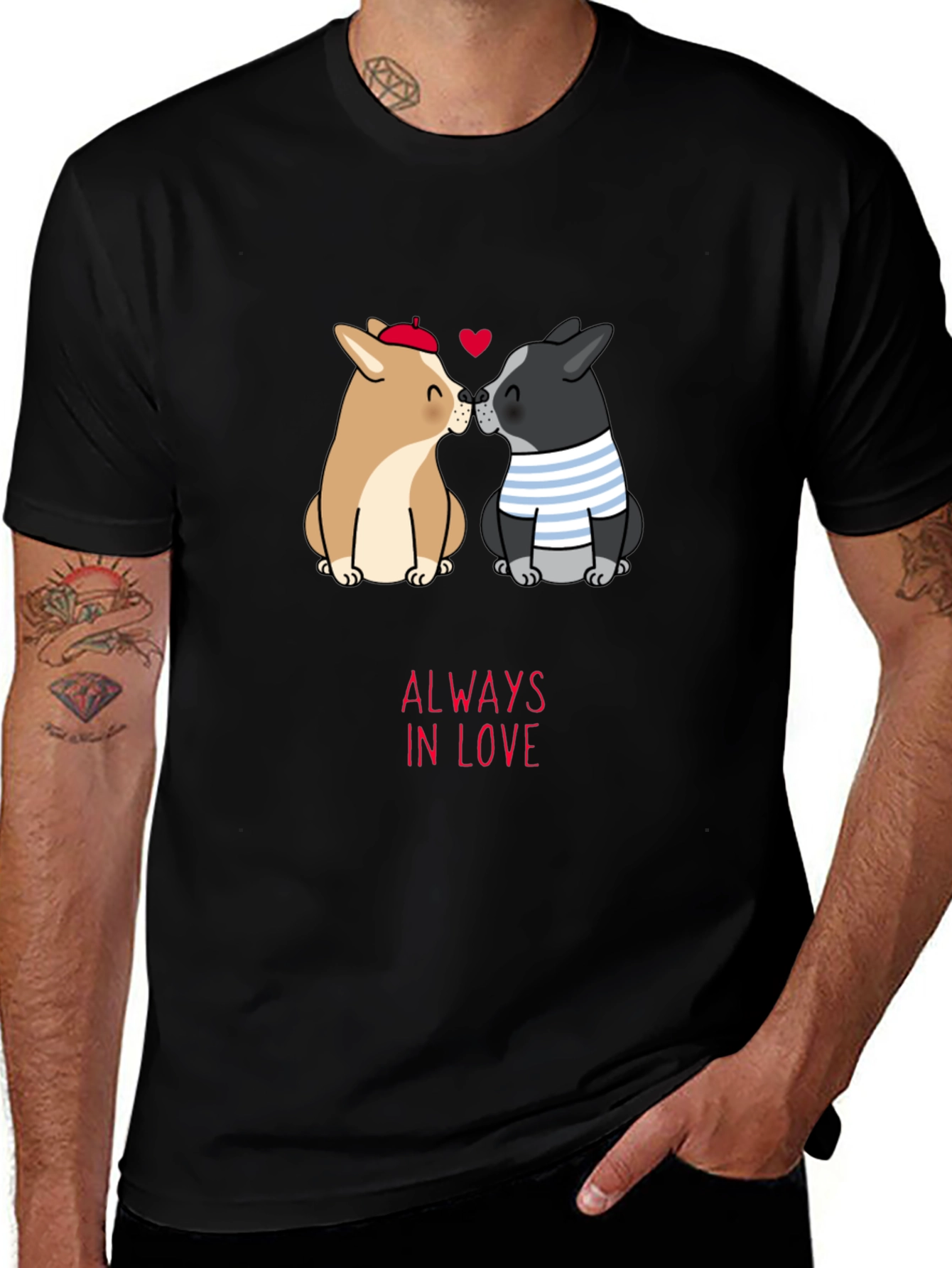 Always In Love Pet Cartoon Graphic Tee