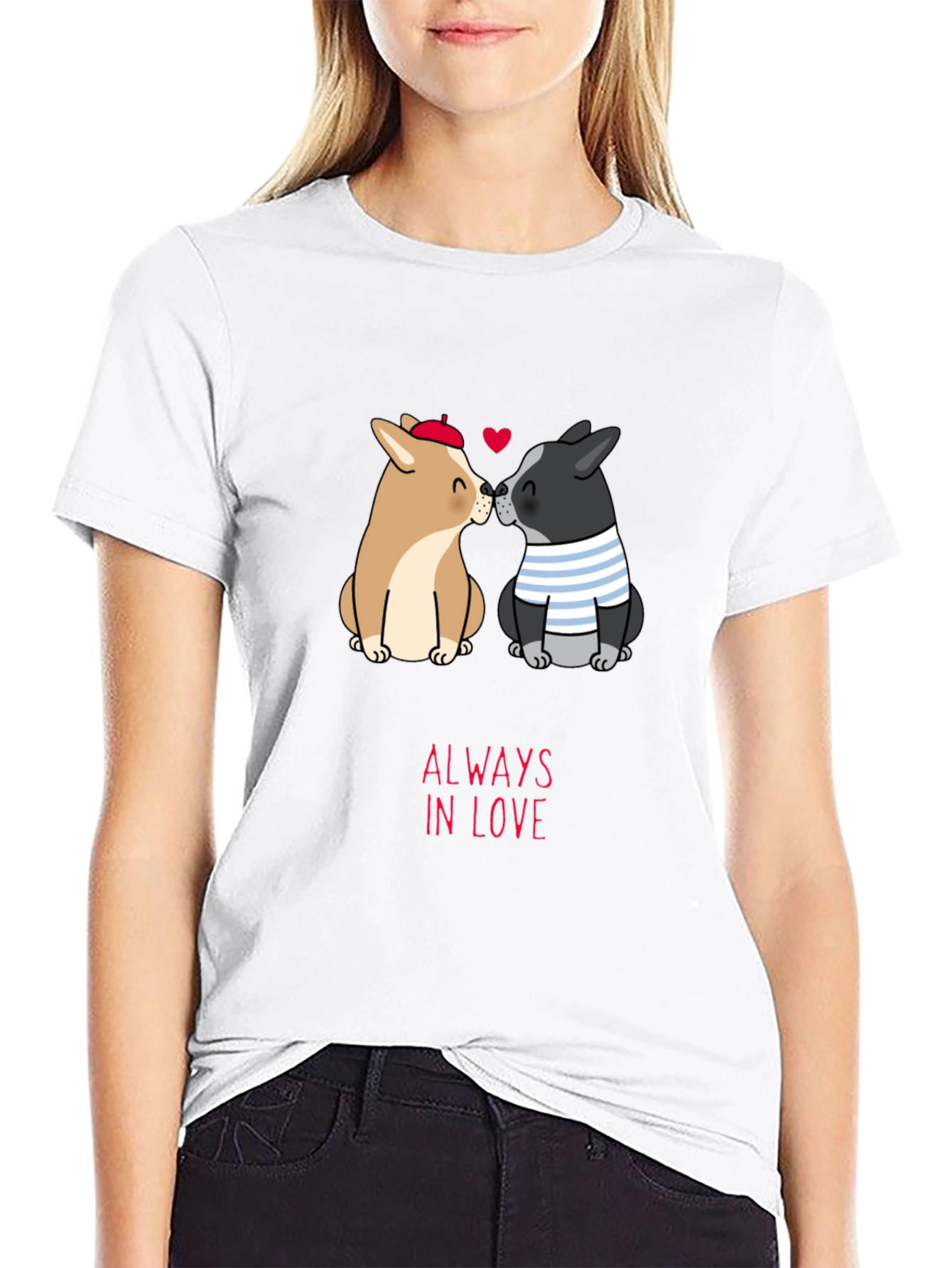 Always In Love Pet Cartoon Graphic Tee