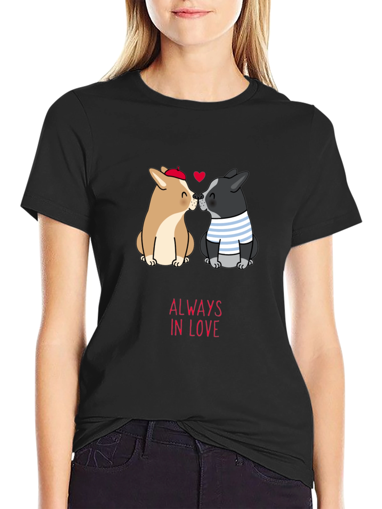 Always In Love Pet Cartoon Graphic Tee