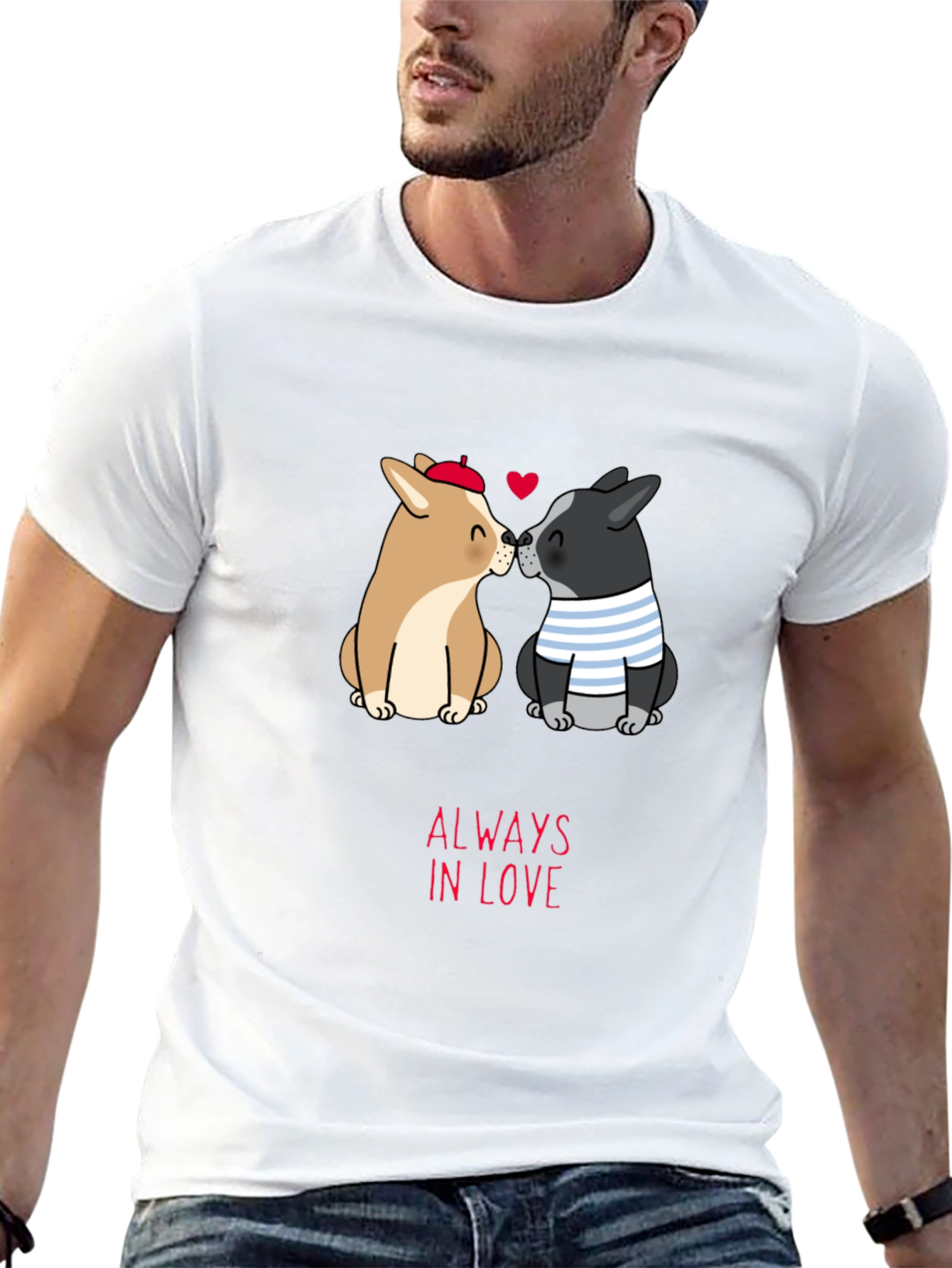 Always In Love Pet Cartoon Graphic Tee