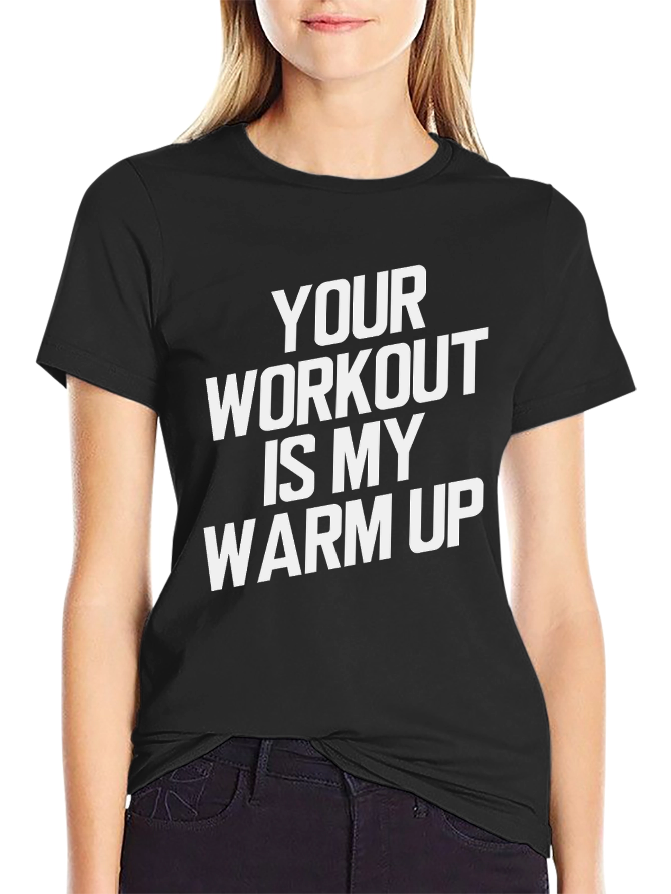 Workout Humor T-Shirt: Warm Up Statement Tee