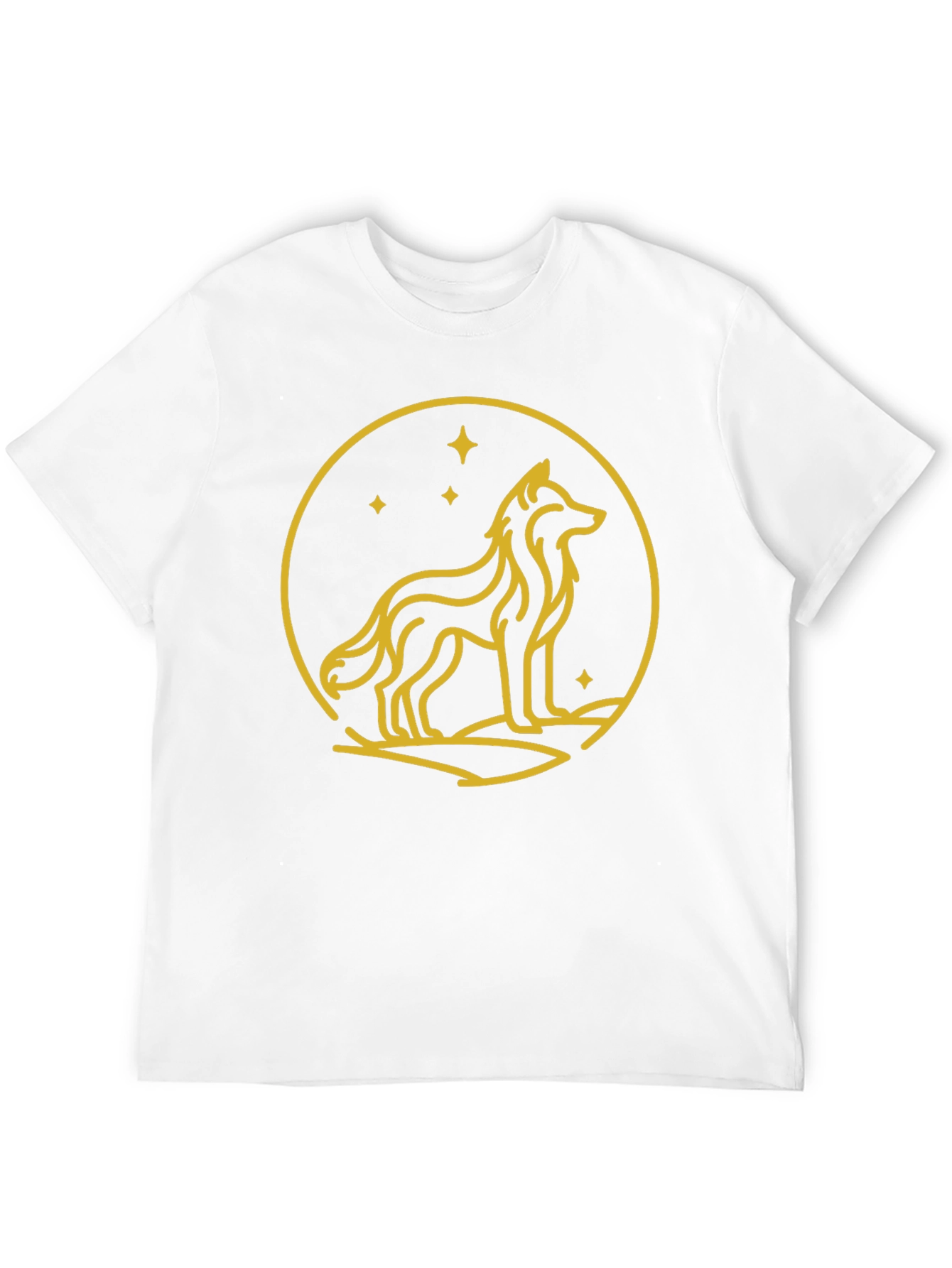 Wolf Circle Graphic Tee - Black