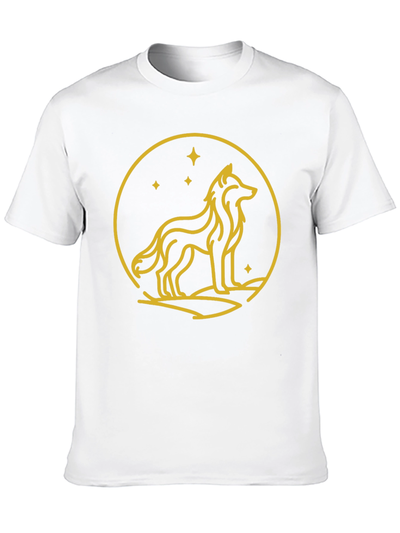 Wolf Circle Graphic Tee - Black
