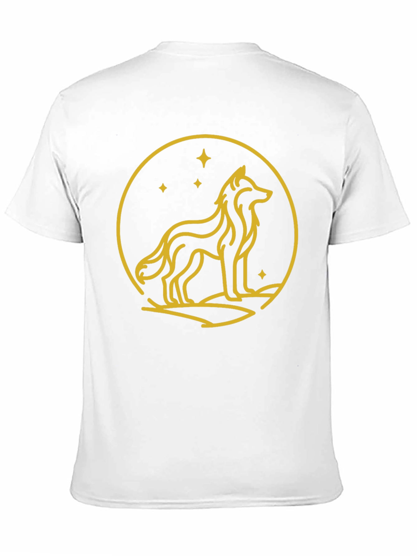Wolf Circle Graphic Tee - Black