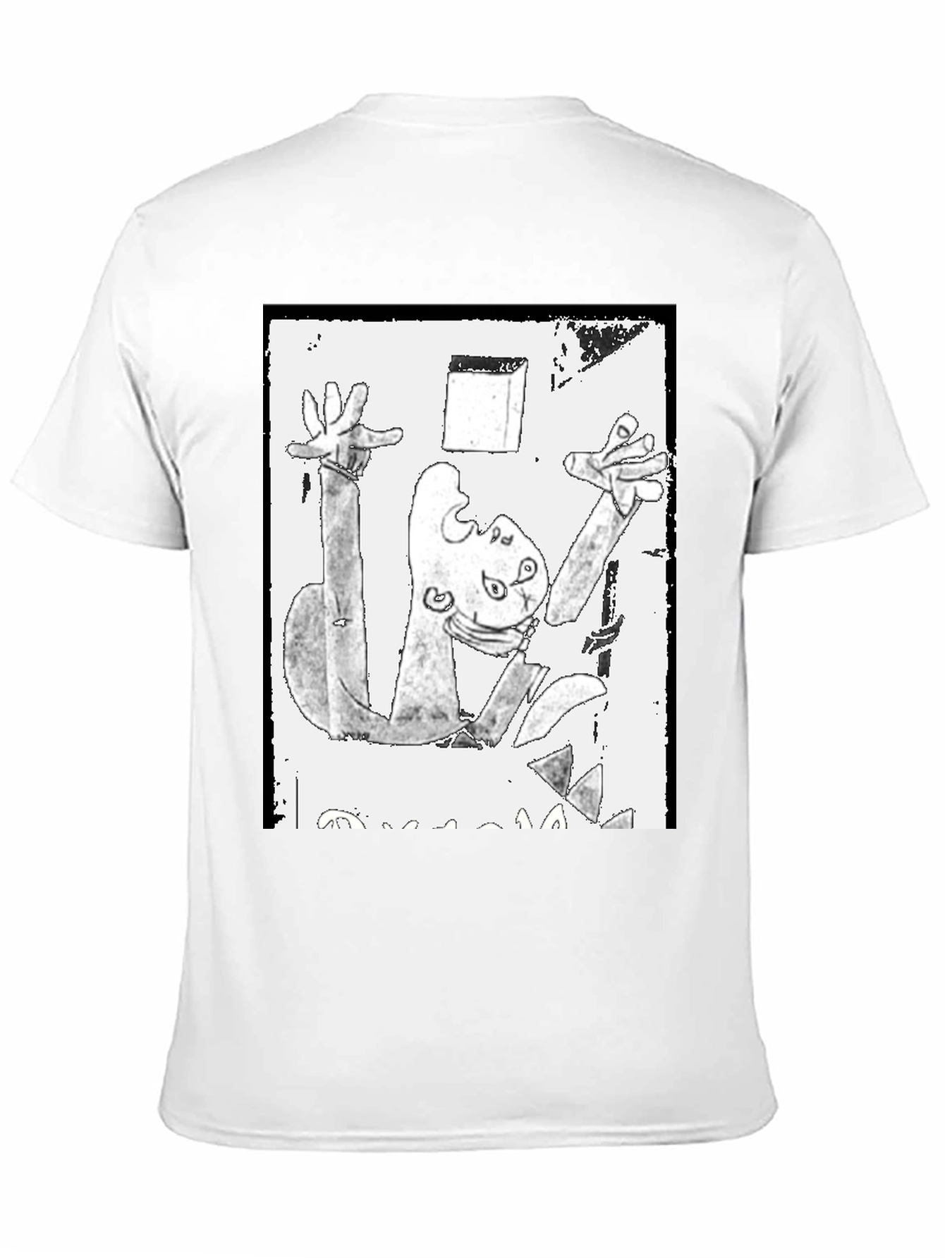 Abstract Art Graphic Print Black T-Shirt