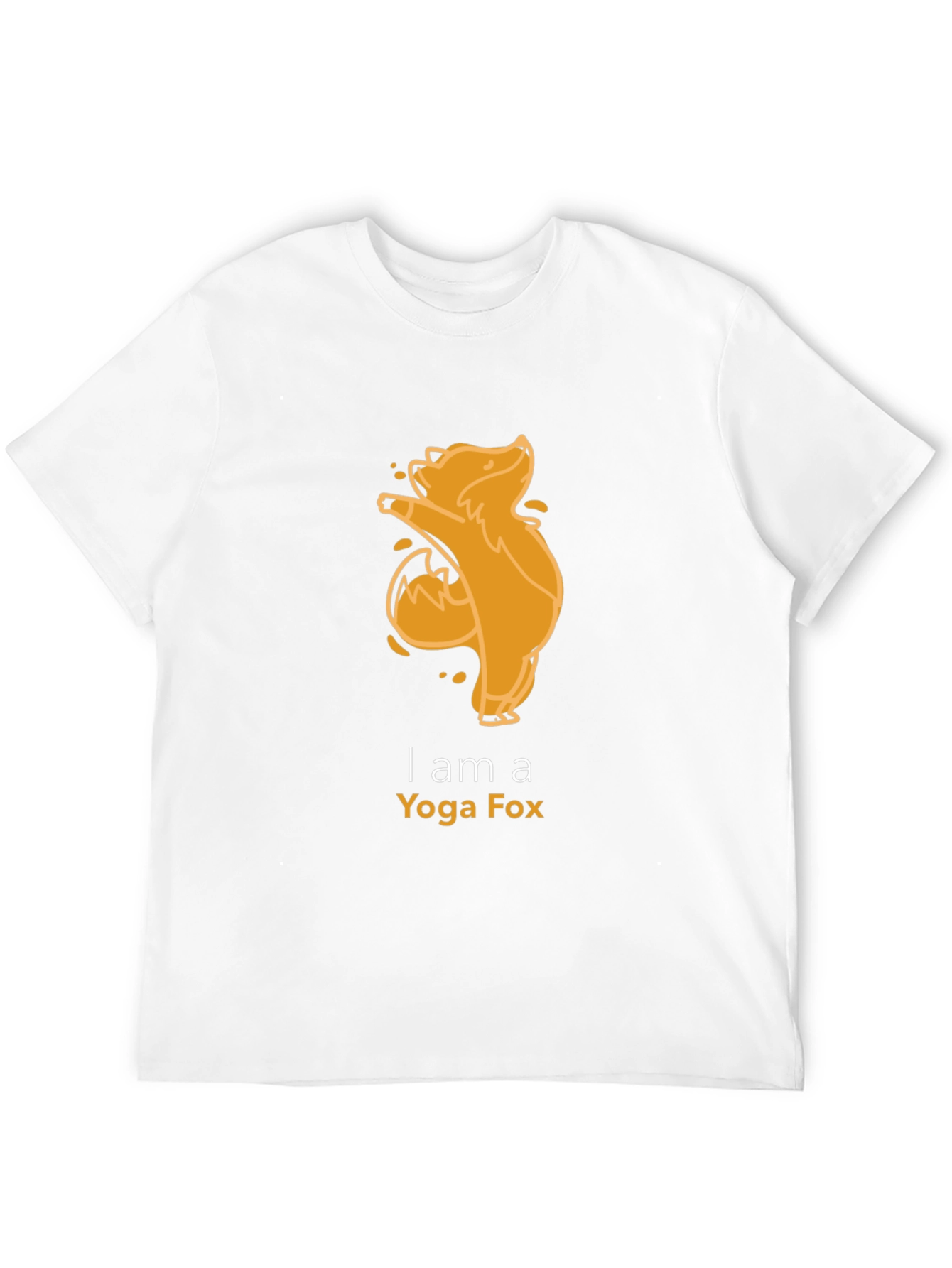 Yoga Fox Graphic Tee - Black Cotton T-Shirt