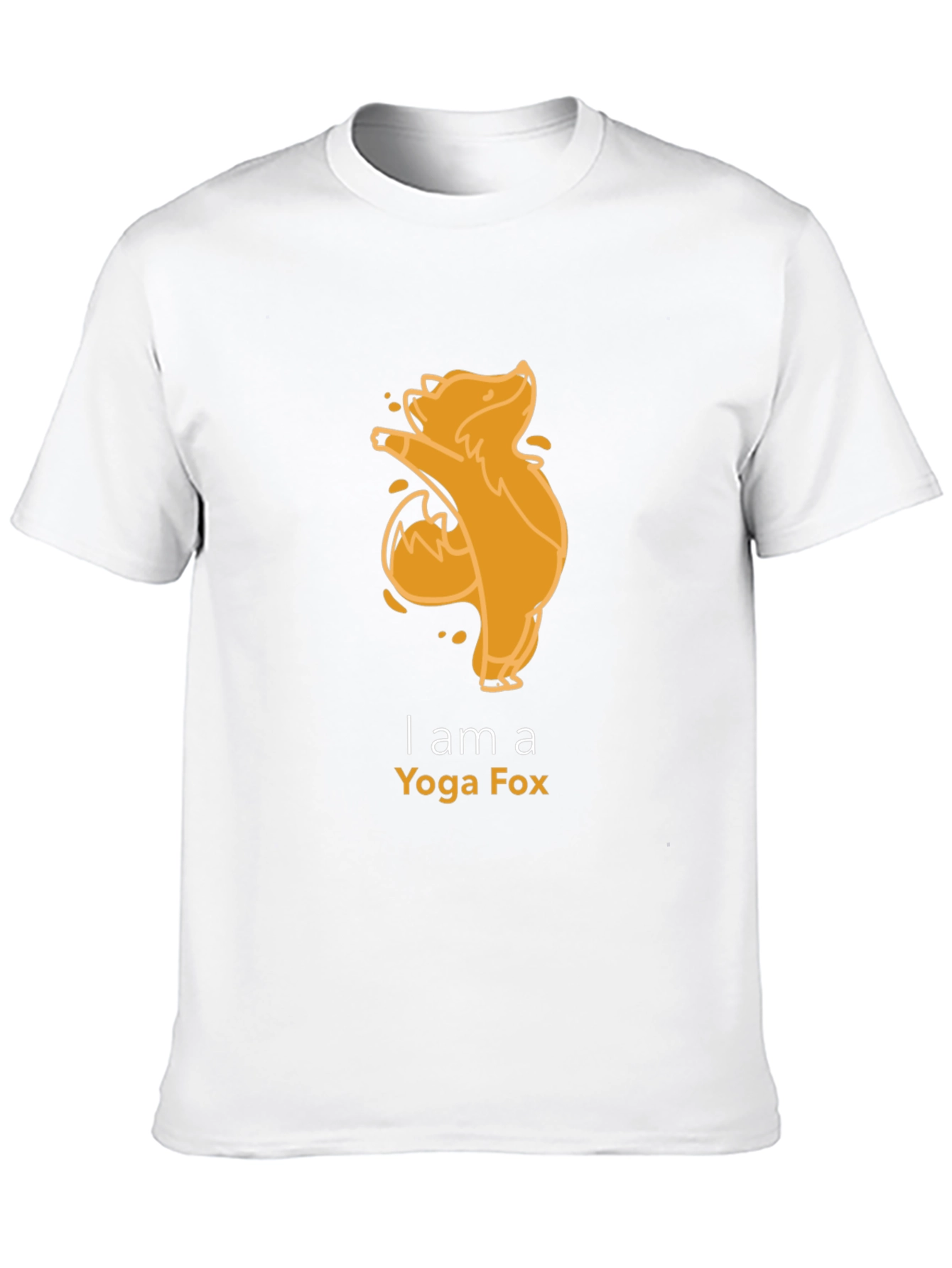 Yoga Fox Graphic Tee - Black Cotton T-Shirt