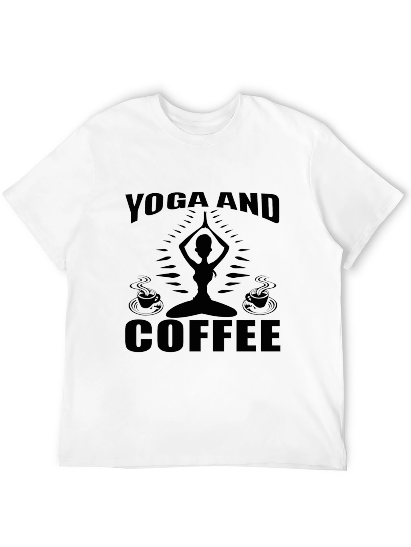 Yoga and Coffee Black Graphic Tee