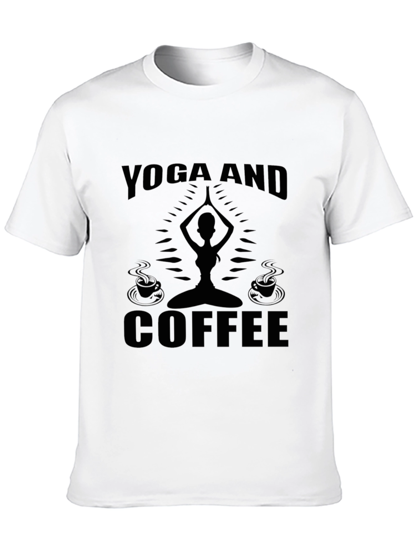 Yoga and Coffee Black Graphic Tee