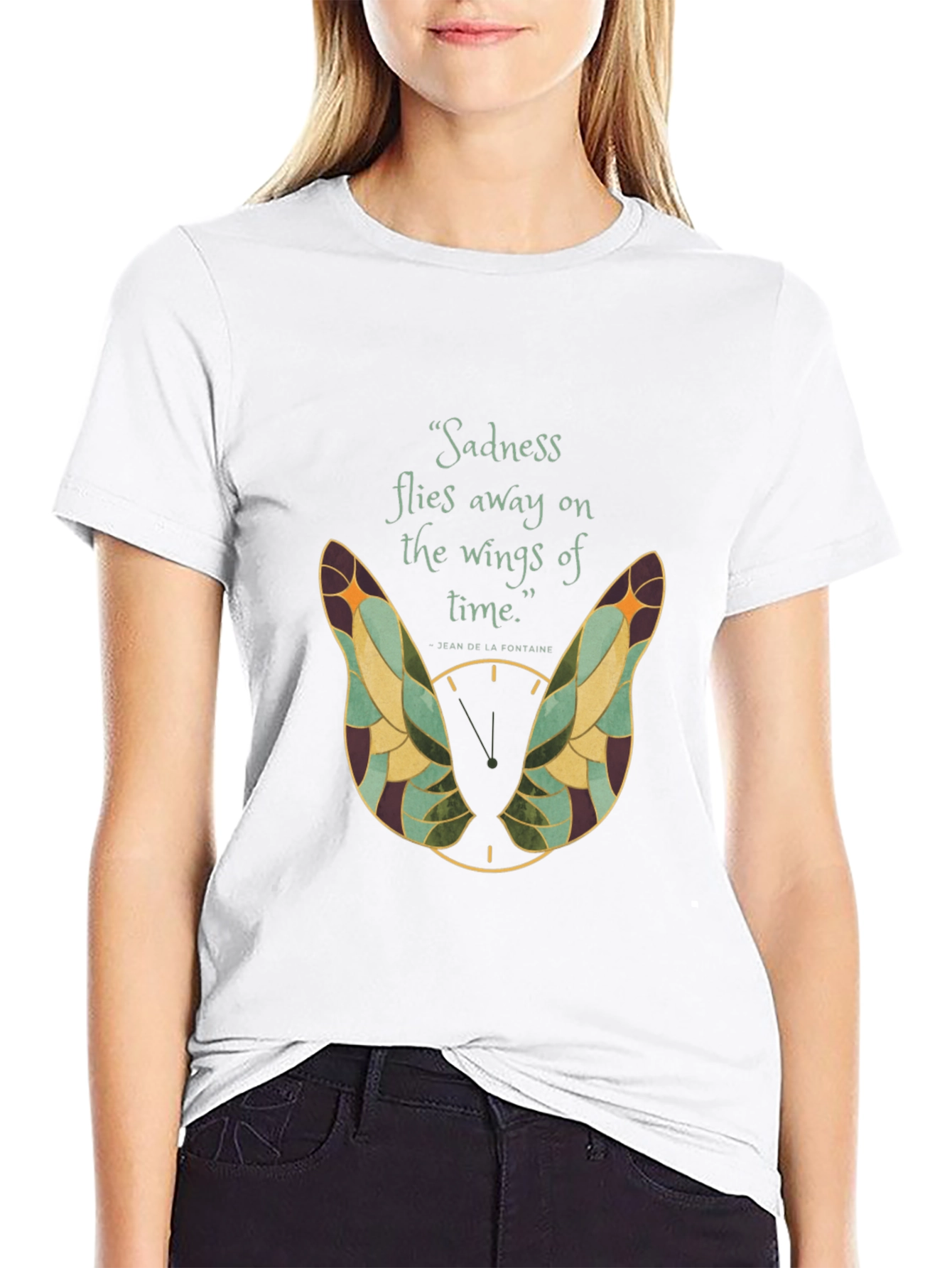 Sadness Flies Away Wings Graphic T-Shirt