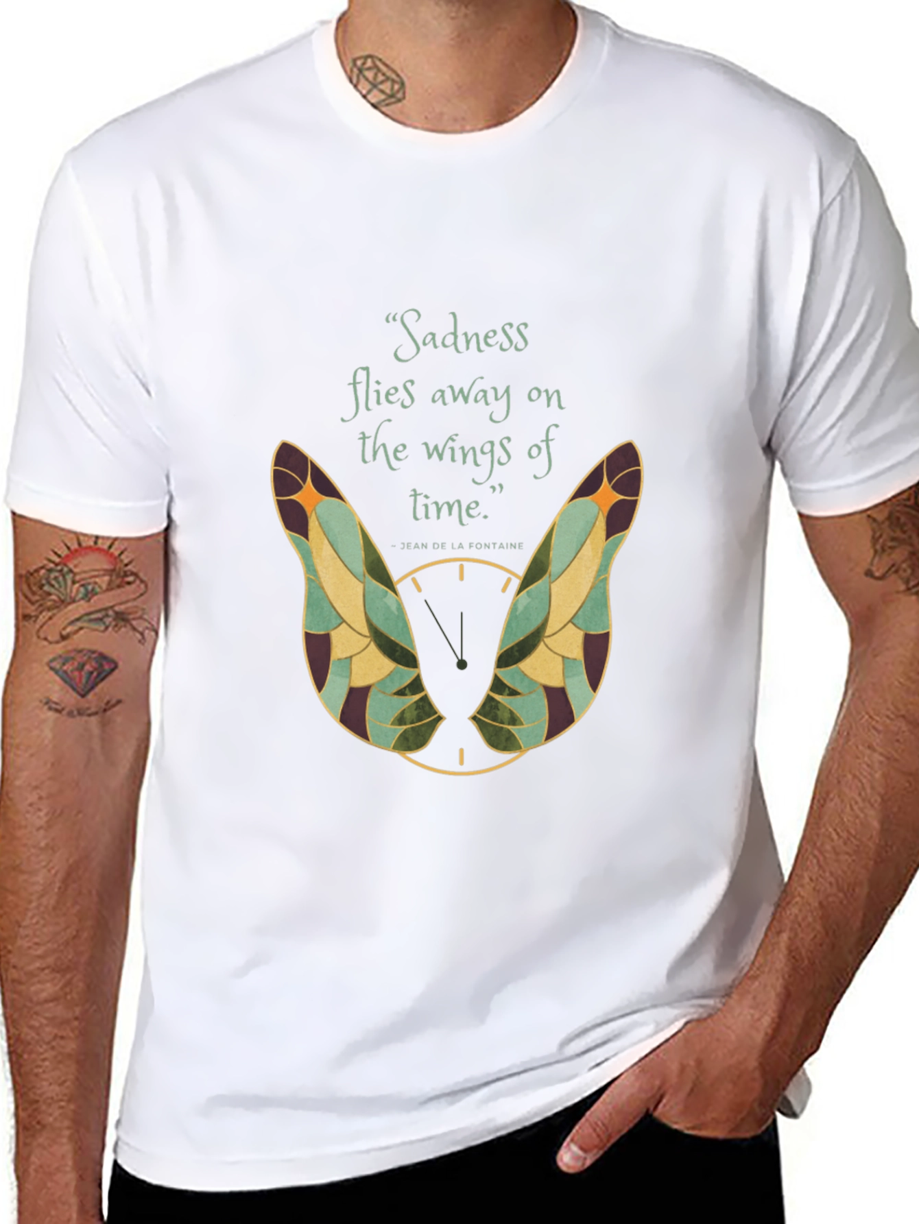 Sadness Flies Away Wings Graphic T-Shirt
