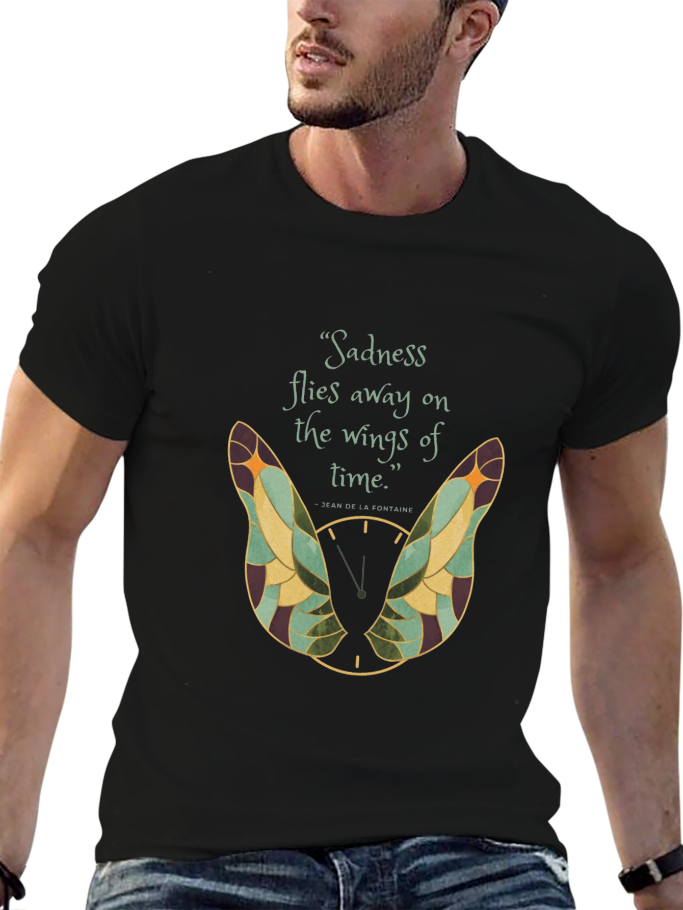 Sadness Flies Away Wings Graphic T-Shirt